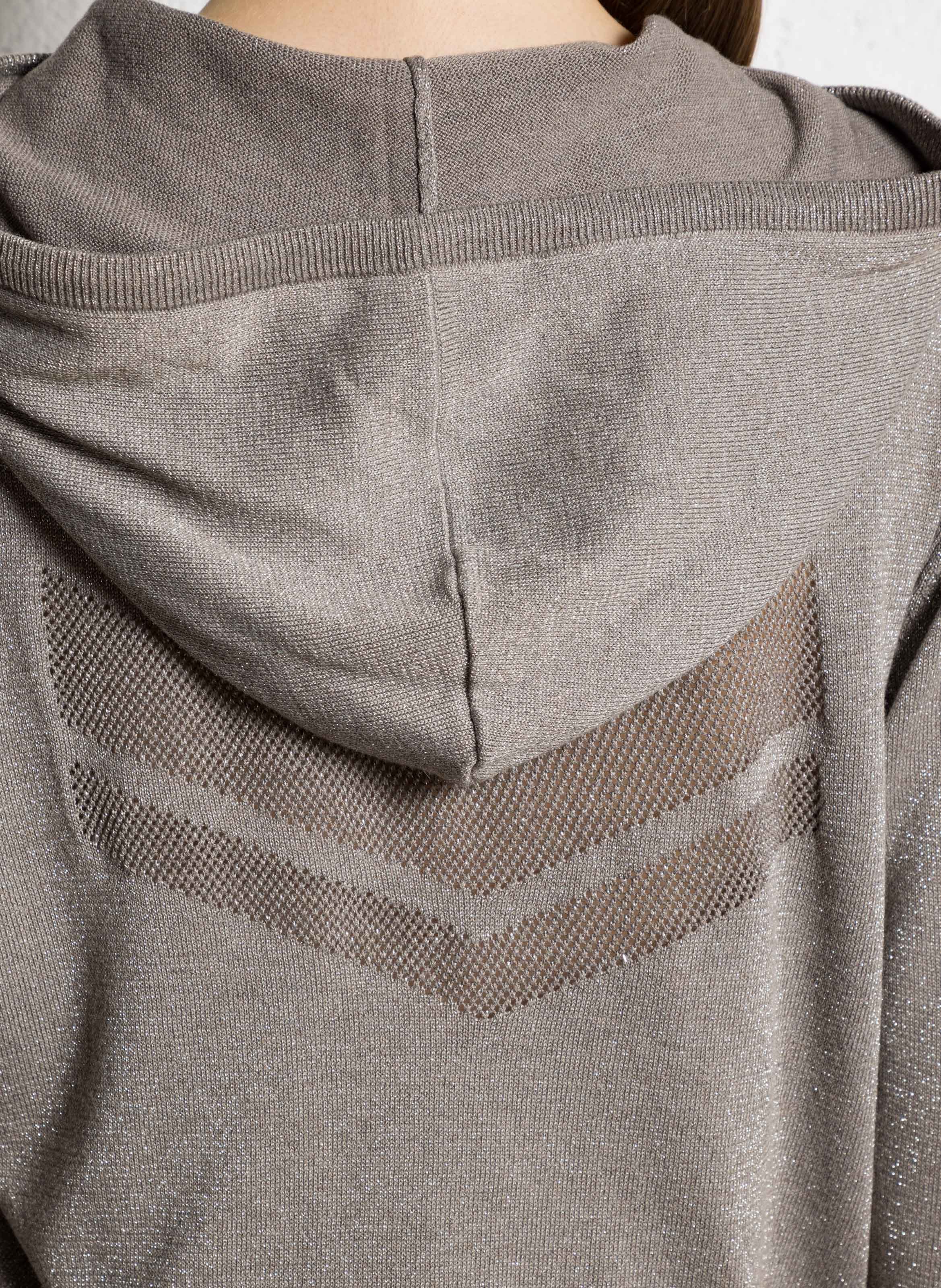 Cardigan à capuche zippé IKKS Beige