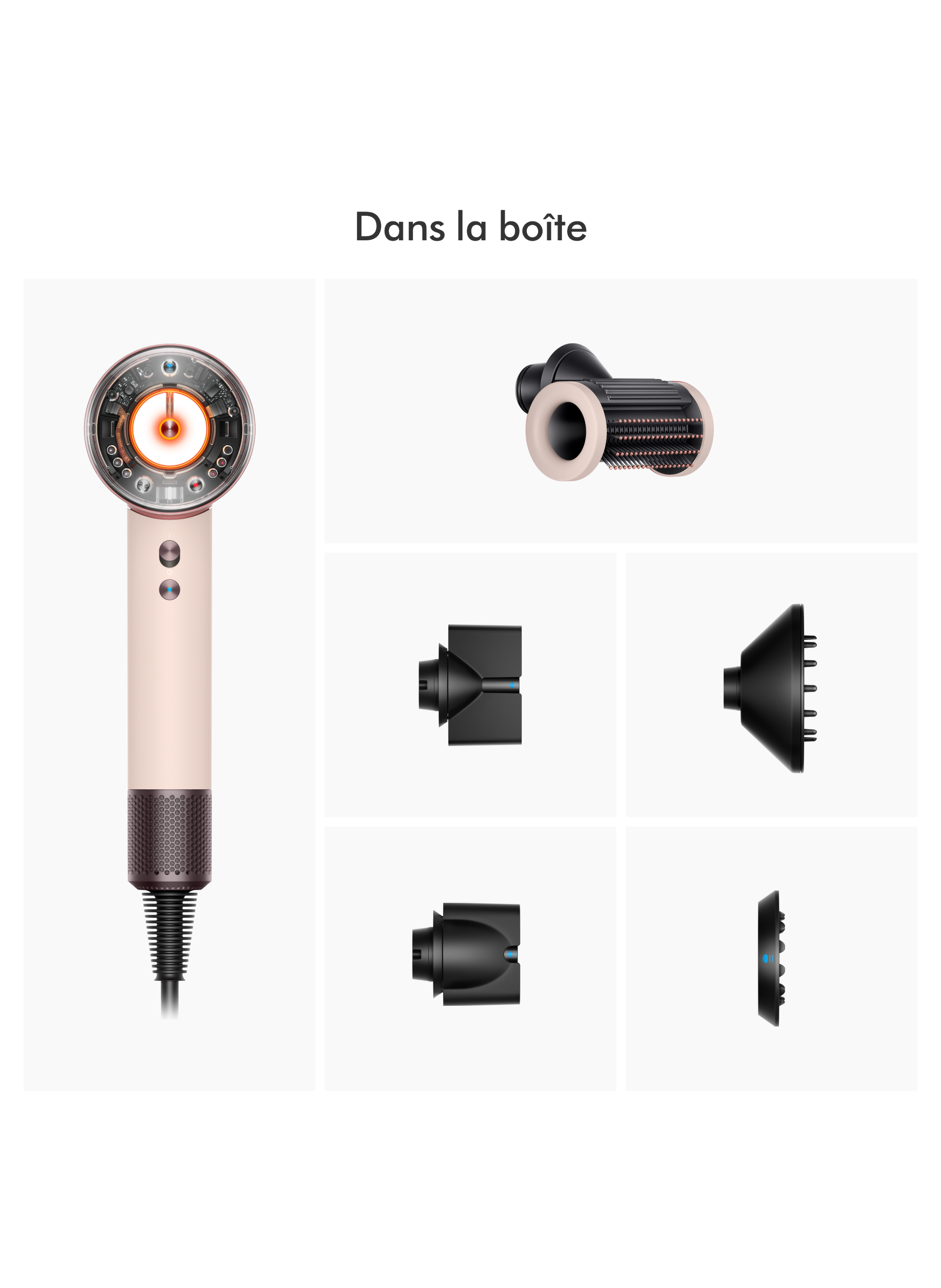 Supersonic Nural Straight to Wavy Hair in Rose Gold and Ceramic DYSON No color