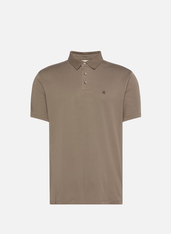 Cotton polo shirt Brown by CALVIN KLEIN CALVIN KLEIN Cotton polo shirt Brown