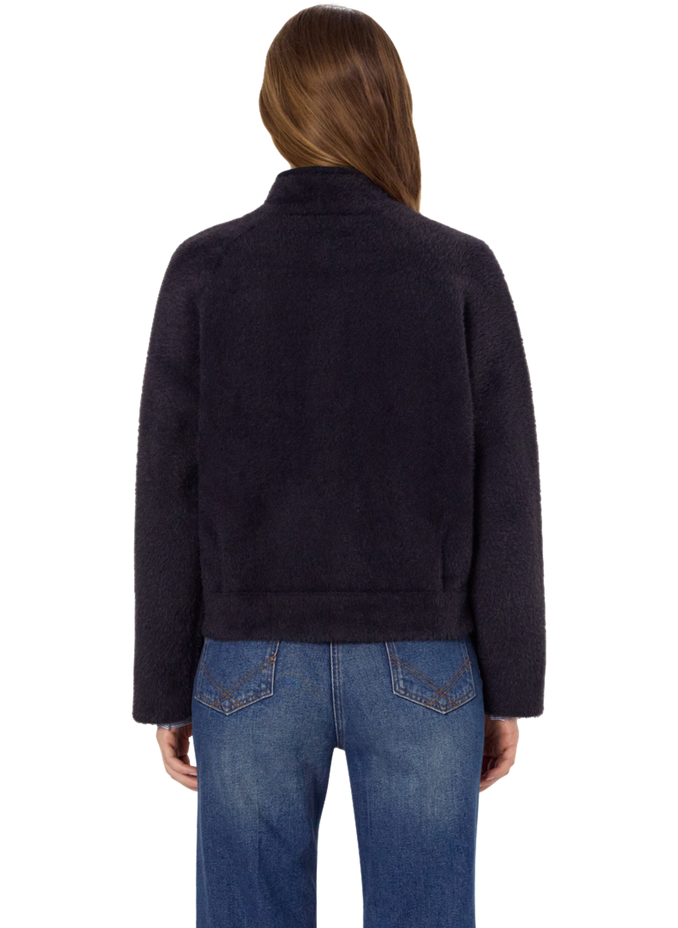 Gilet zippé poilu - elvira GERARD DAREL Gris