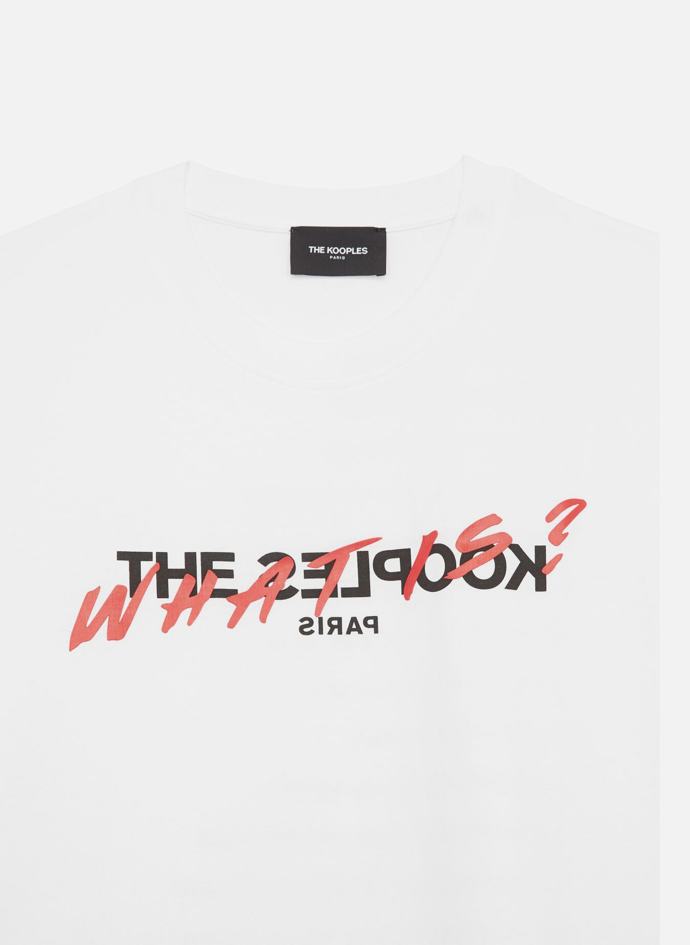 T-shirt coton imprimé What Is THE KOOPLES Blanc