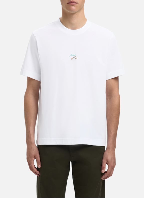 Straight printed T-shirt in organic cotton White by SELECTED SELECTED Straight printed T-shirt in organic cotton White