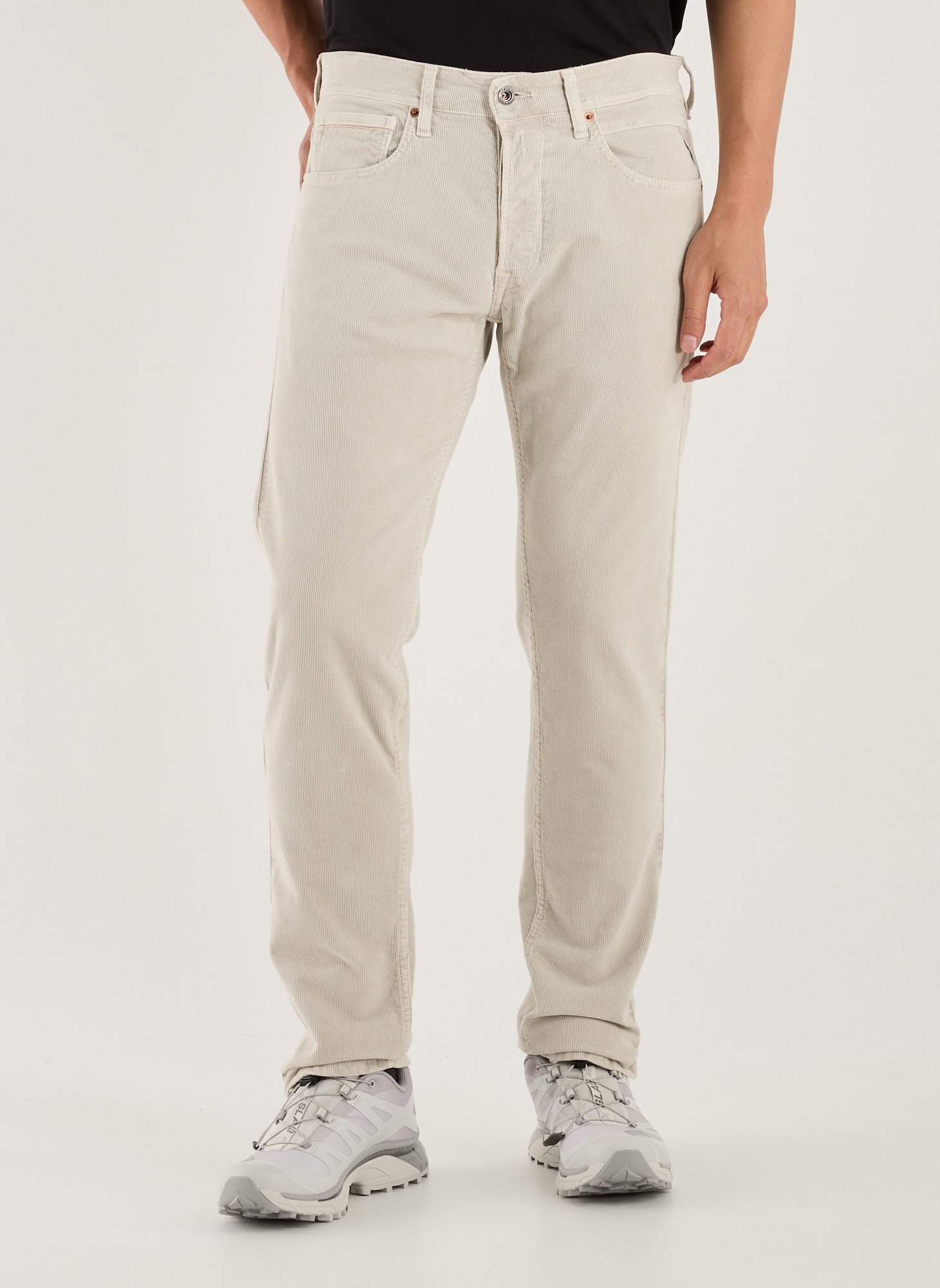 REPLAY Ribbed trousers Beige
