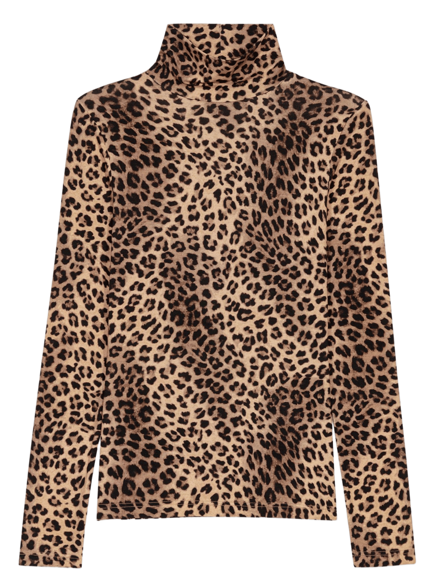 Top col montant imprimé léopard Multicolore