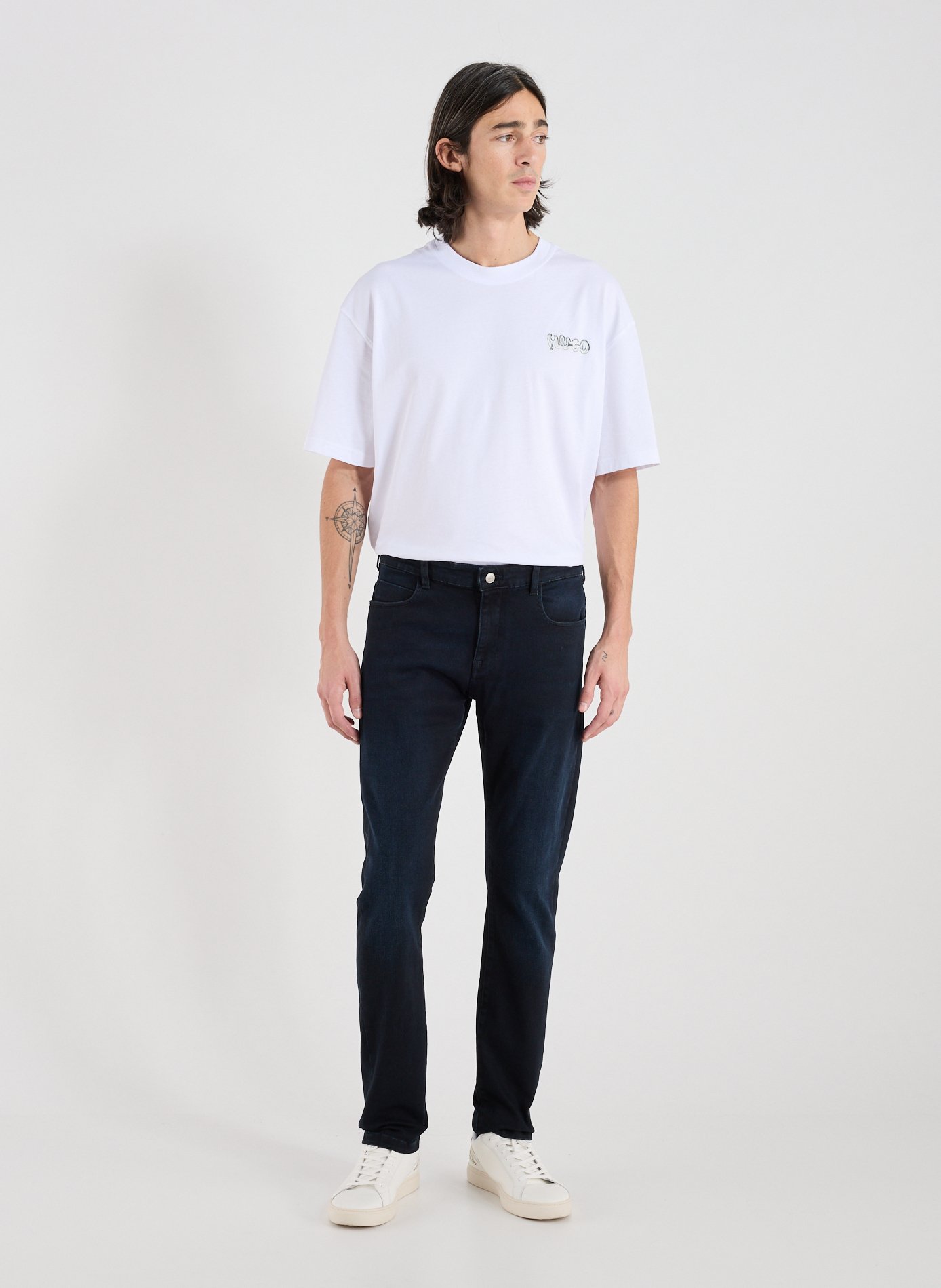 Cotton-blend slim-fit jeans NOTIFY Blue