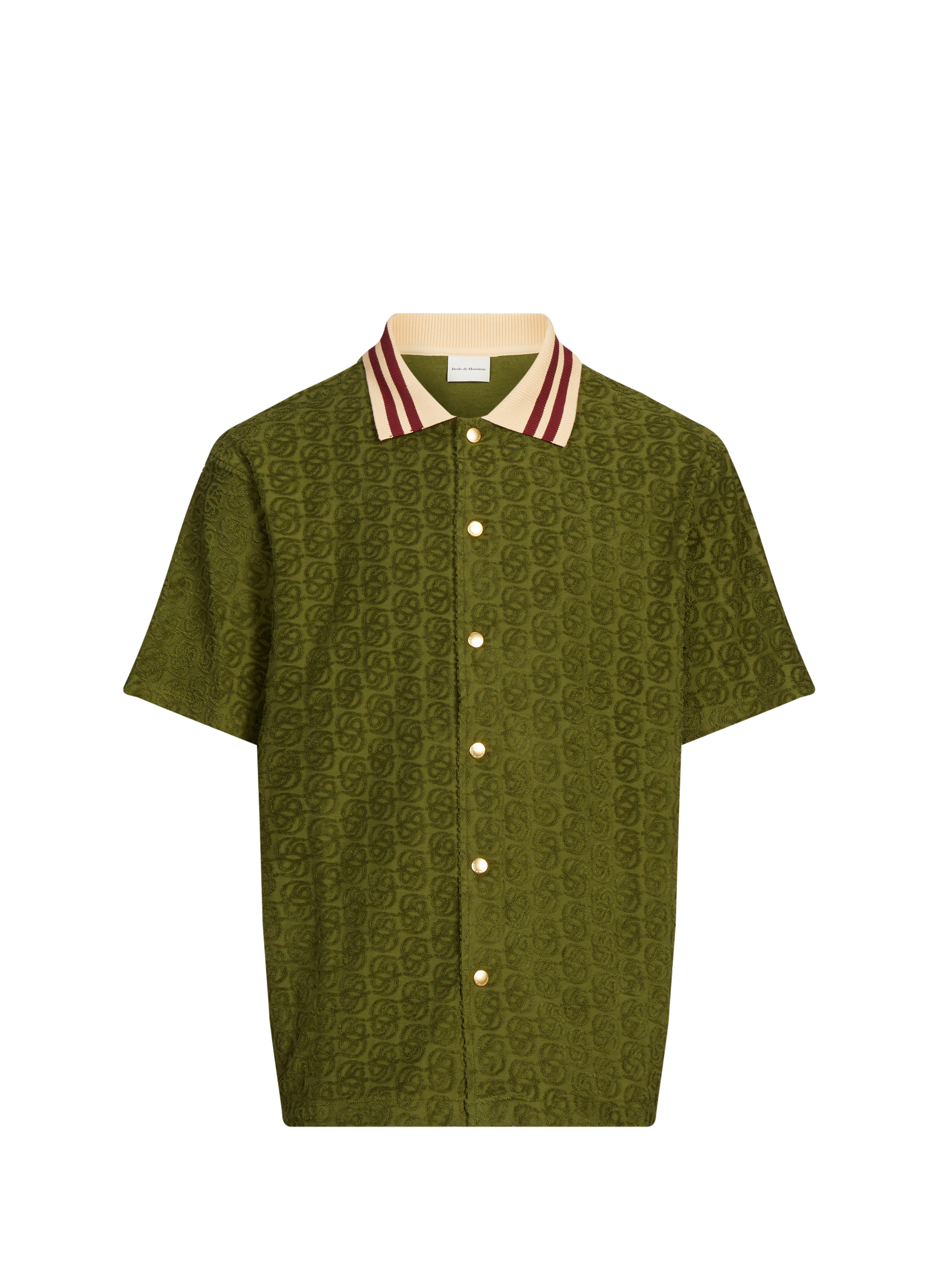 DROLE DE MONSIEUR La chemise monogramme en coton Vert