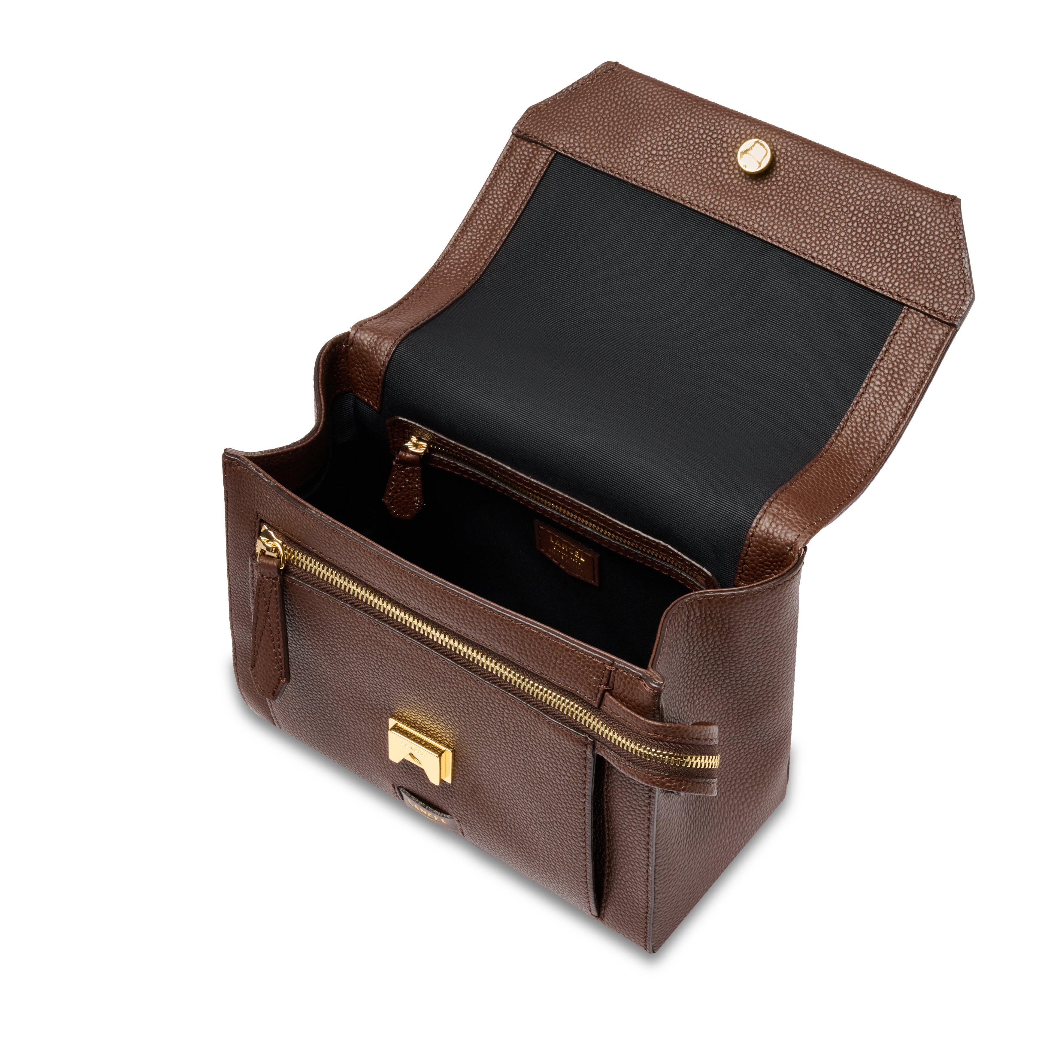 Sac rabat m ninon de lancel en cuir LANCEL Marron