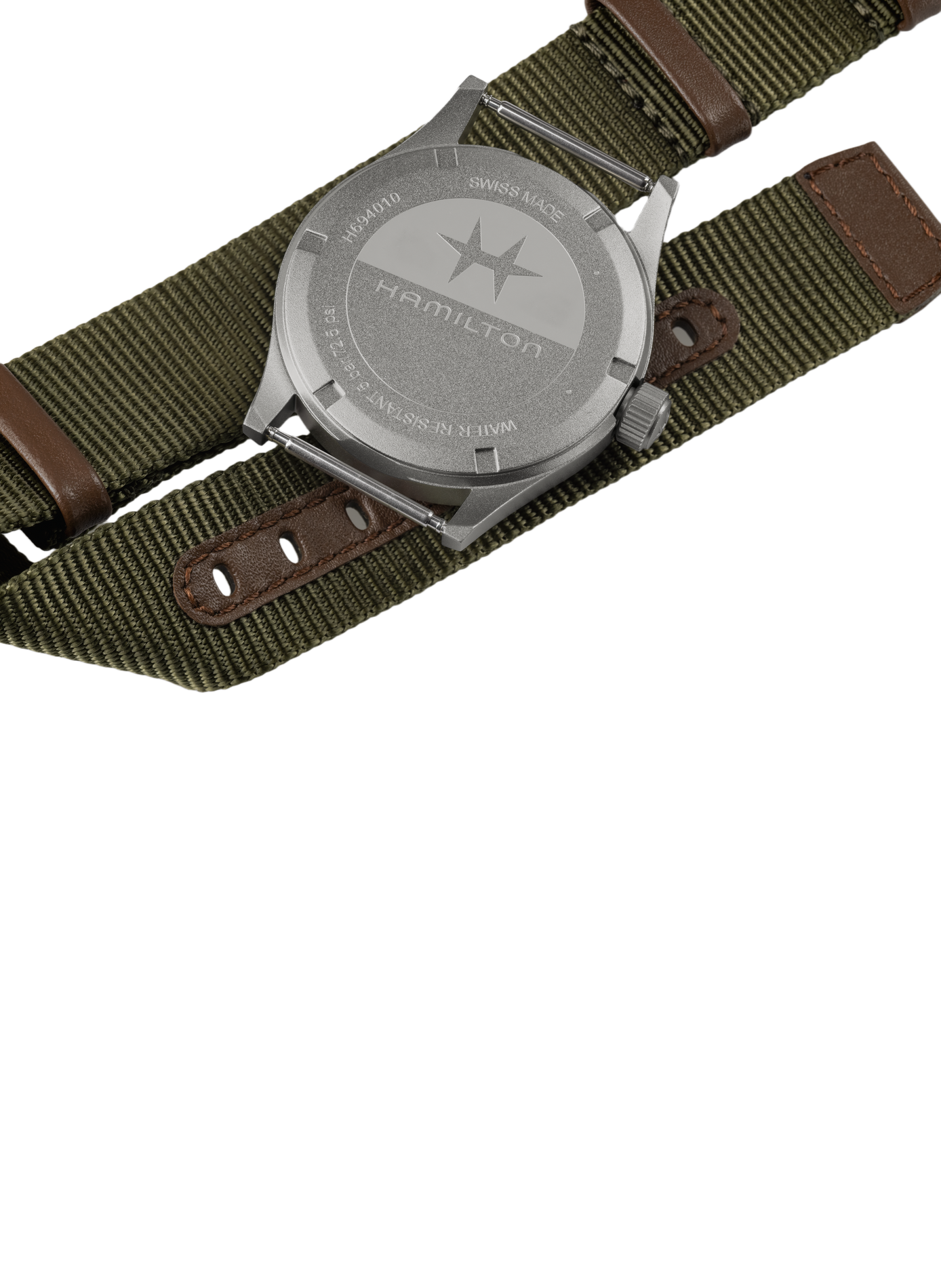 Montre à quartz en acier inoxydable mélangé HAMILTON Noir