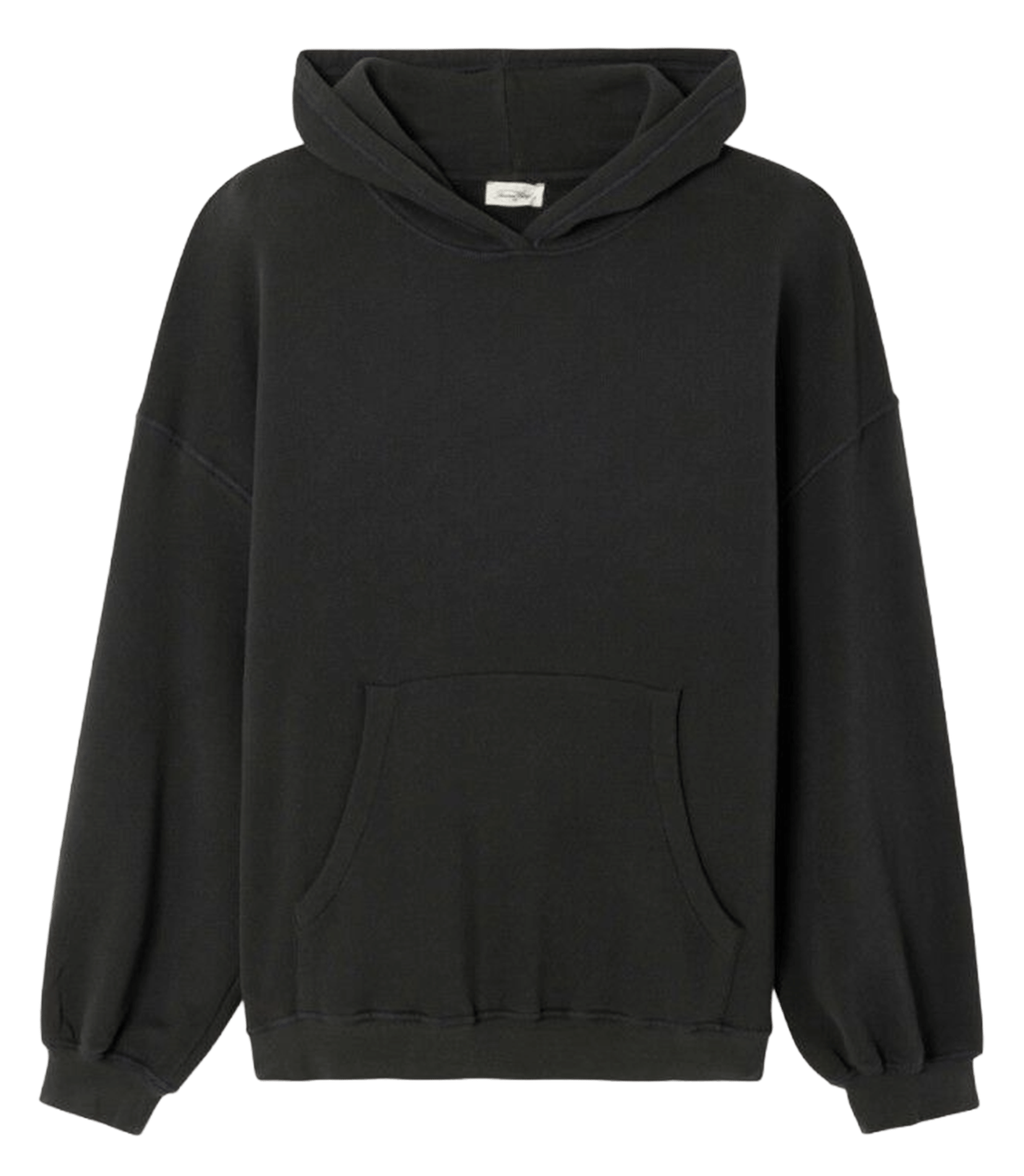 Sweat à capuche ample chiné atubay AMERICAN VINTAGE Noir