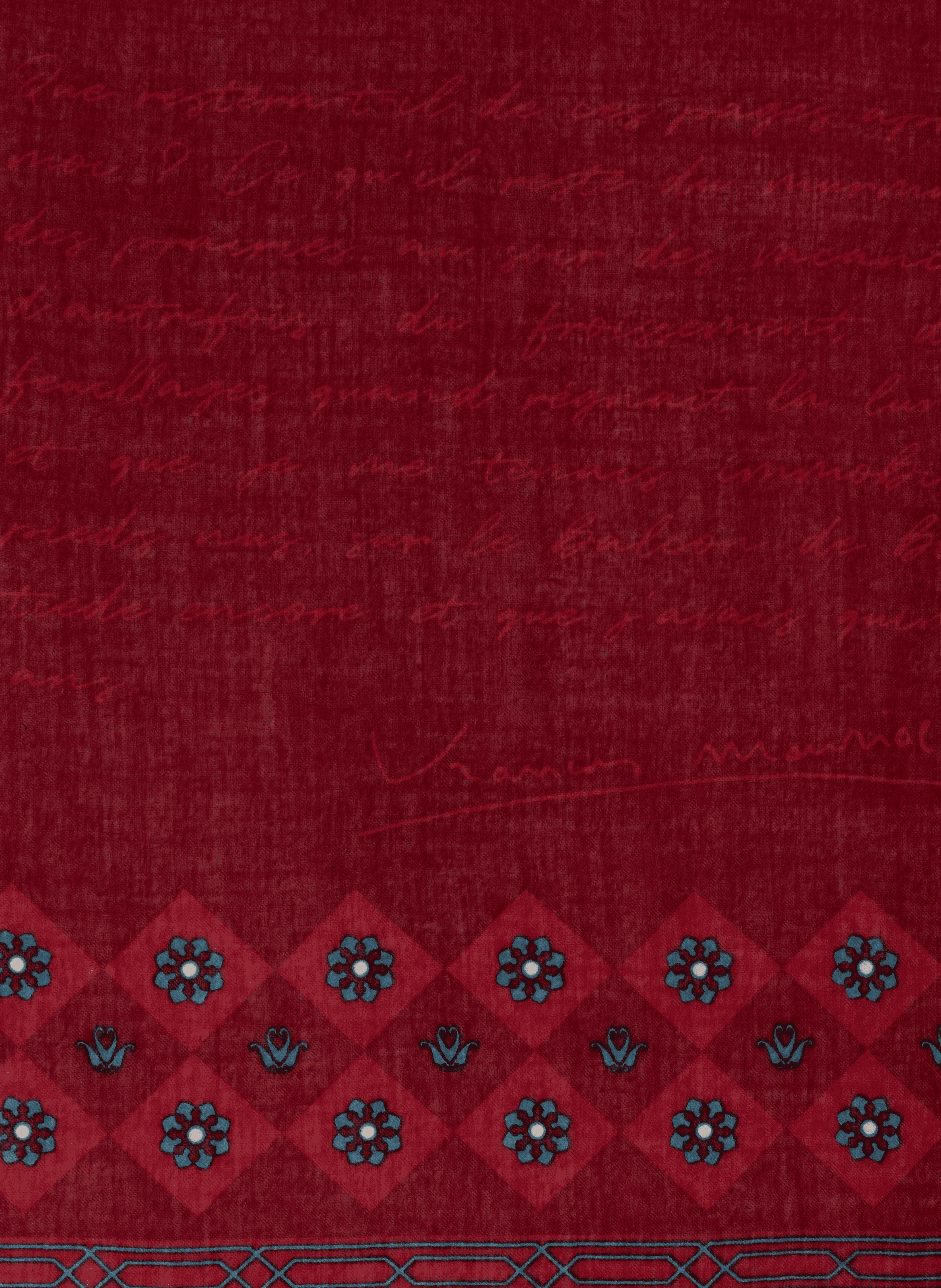 Wool and silk scarf PETRUSSE Red