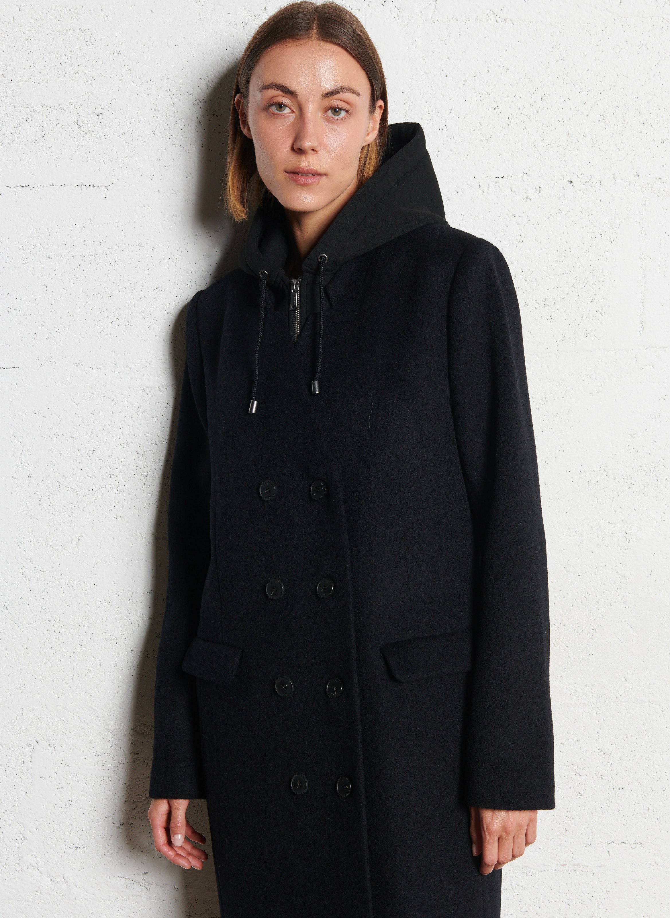 Manteau oversize en laine mélangée IKKS Noir