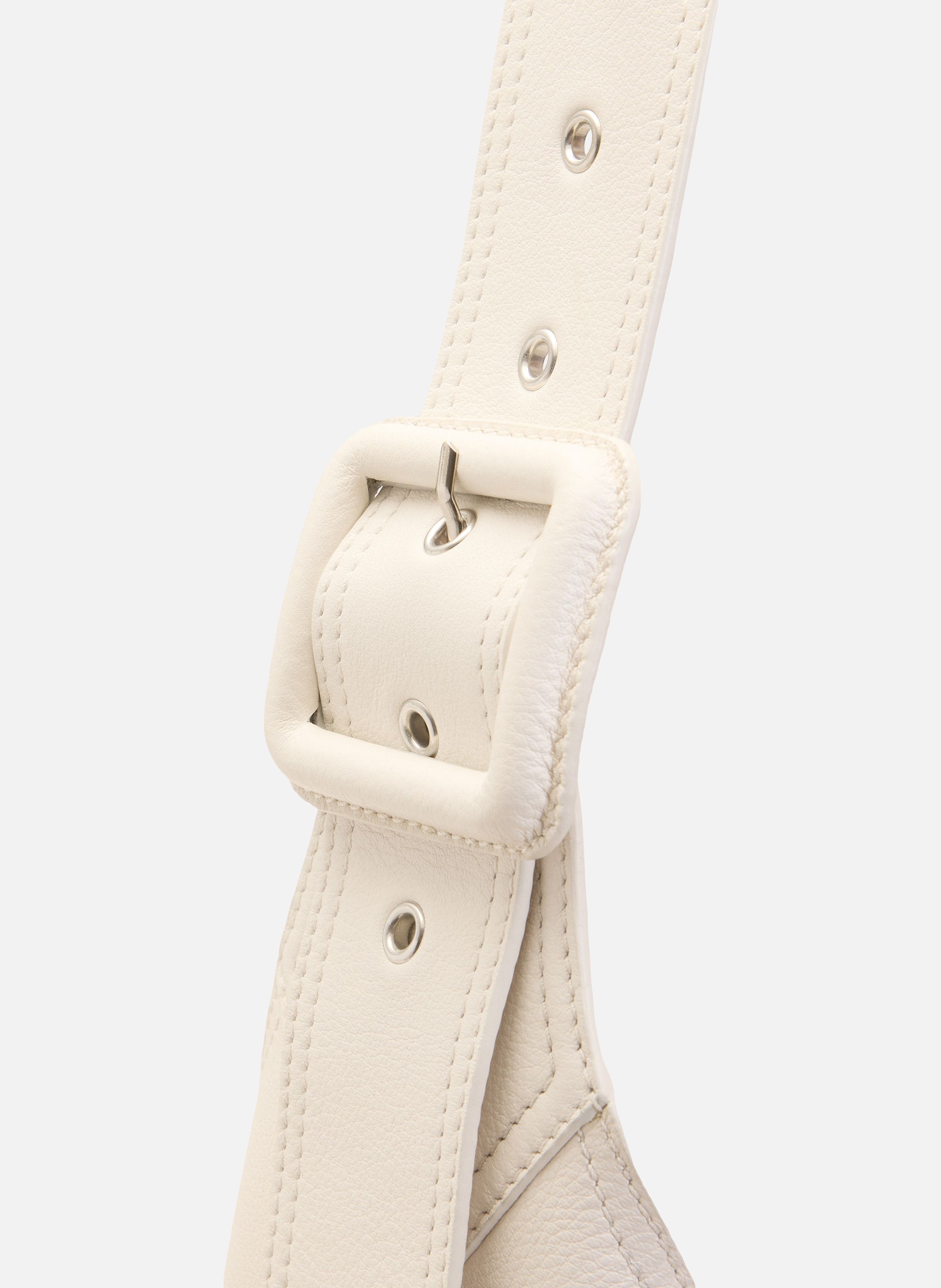 Sac porté croisé etienne unisexe en cuir de taurillon AMI PARIS Blanc