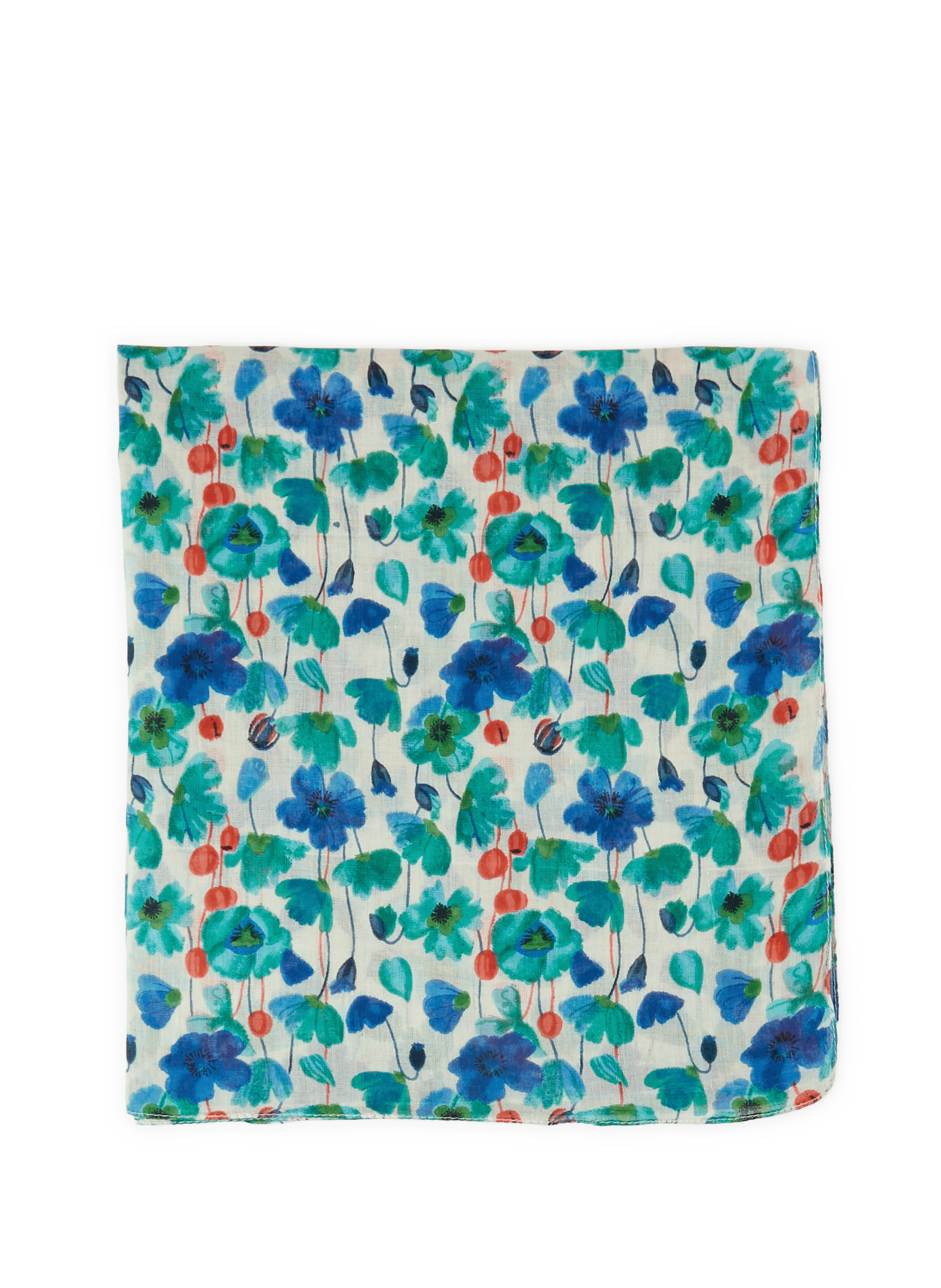 Etole imprimé fleuri en coton AU PRINTEMPS PARIS Multicolore