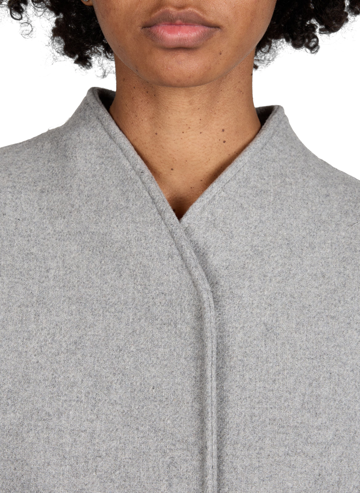 Cropped wool blend jacket OBJECT Grey