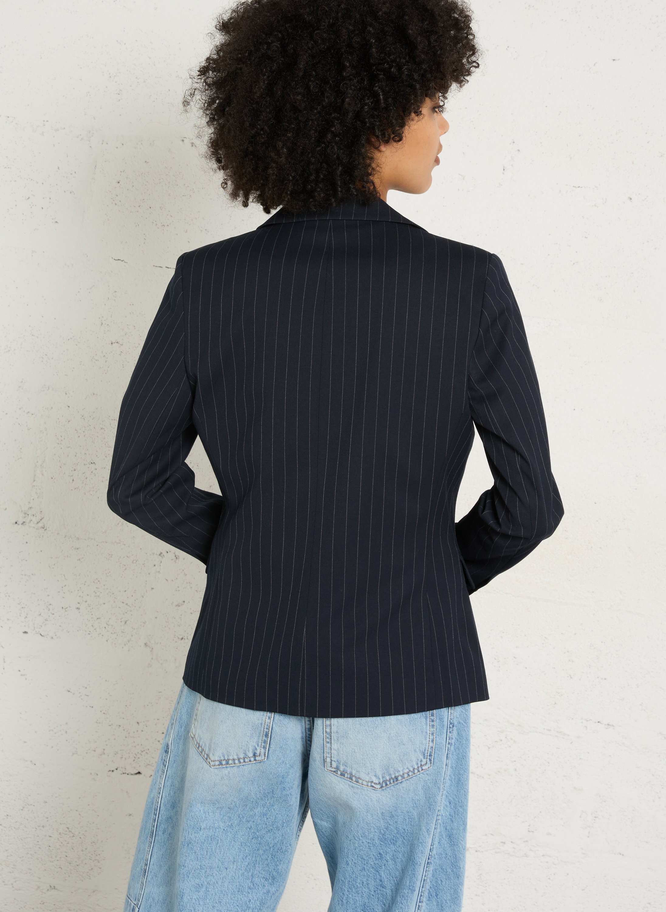 Veste de tailleur à rayures simone MAISON 123 Bleu