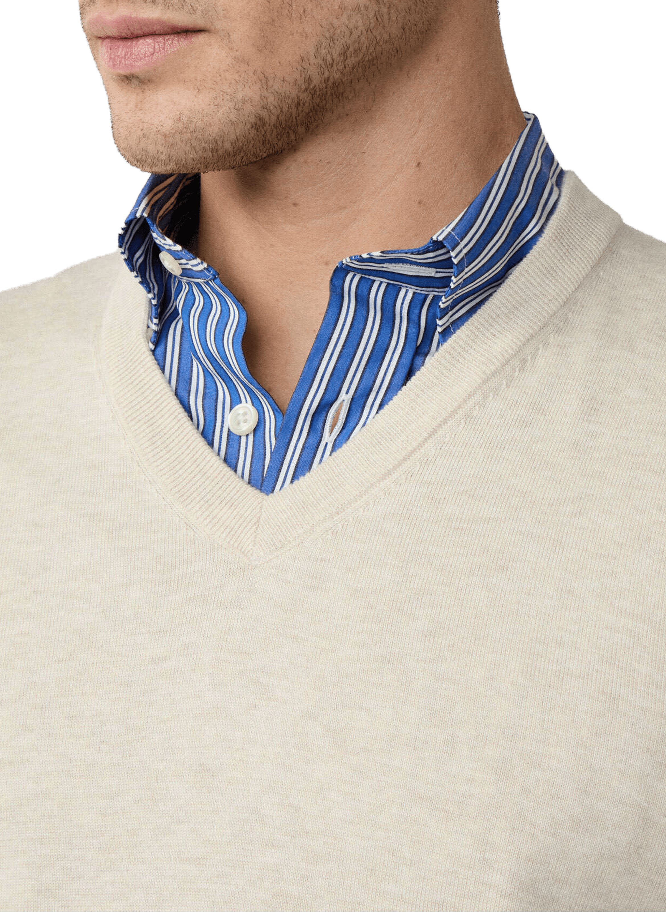 Cotton and linen jumper FACONNABLE Beige