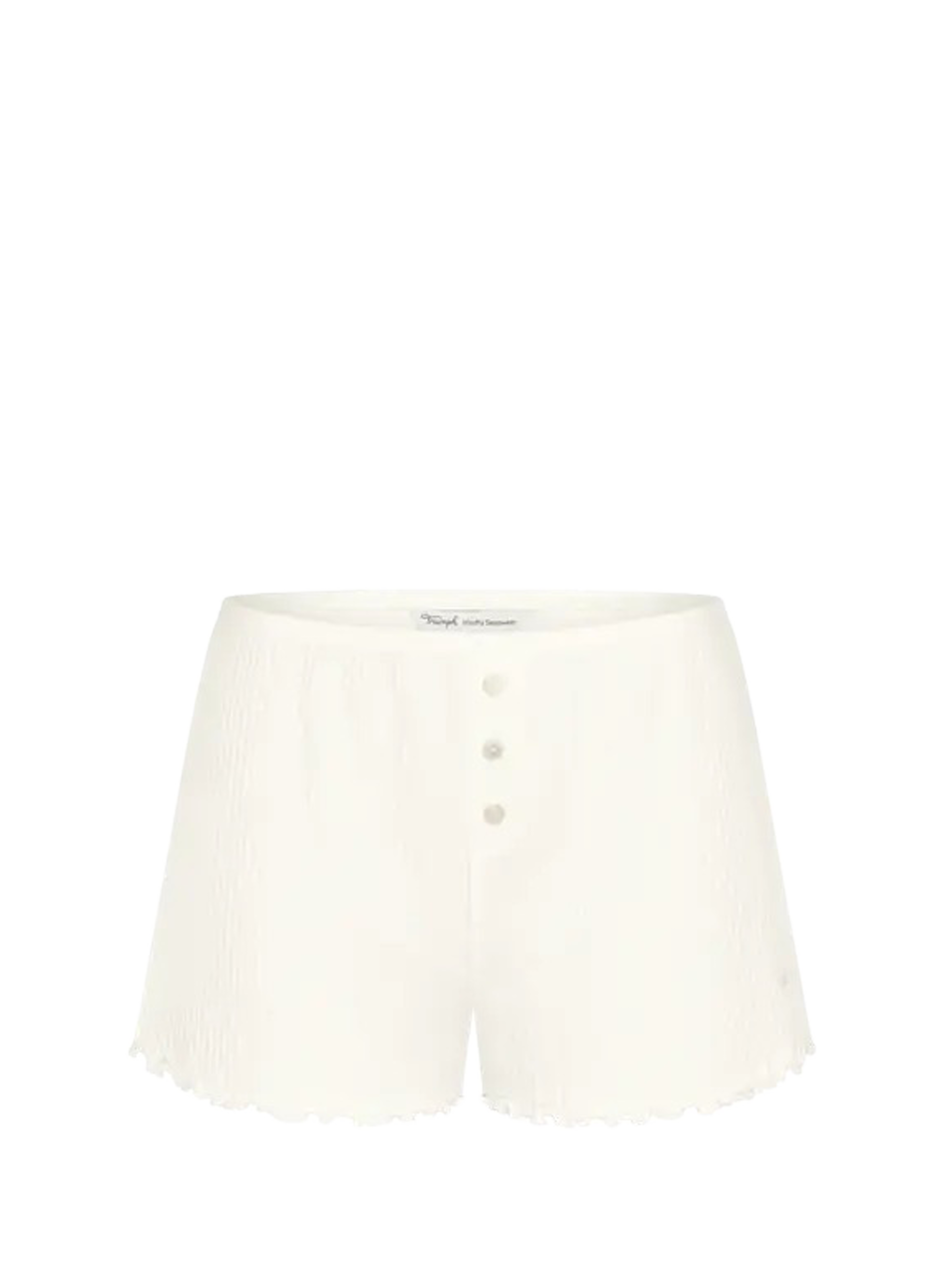 Mini short de pyjama côtelé Mix&Match en coton mélangé TRIUMPH Blanc
