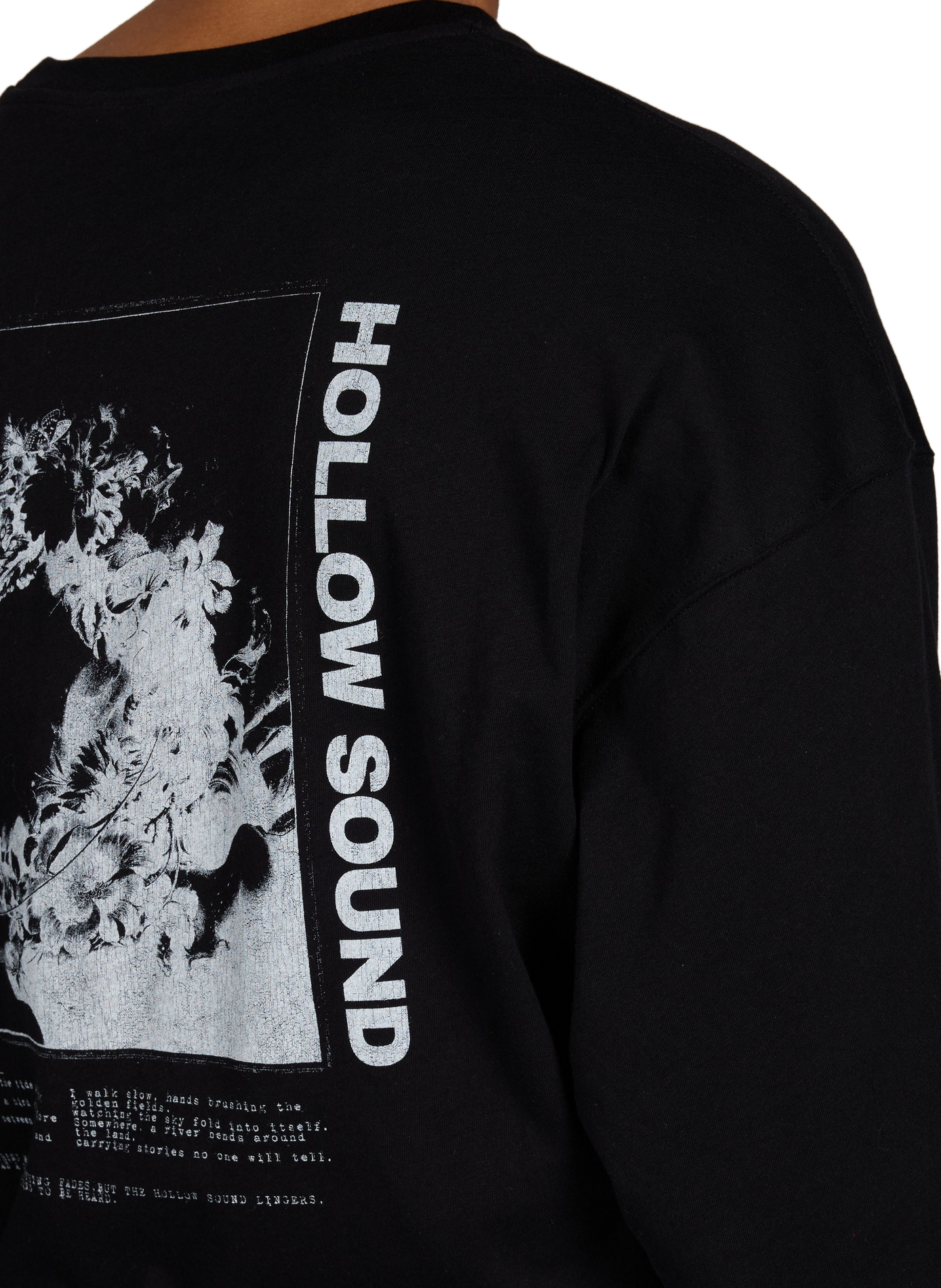 T-shirt Emil Hollow Sound in cotton ANN DEMEULEMEESTER Black