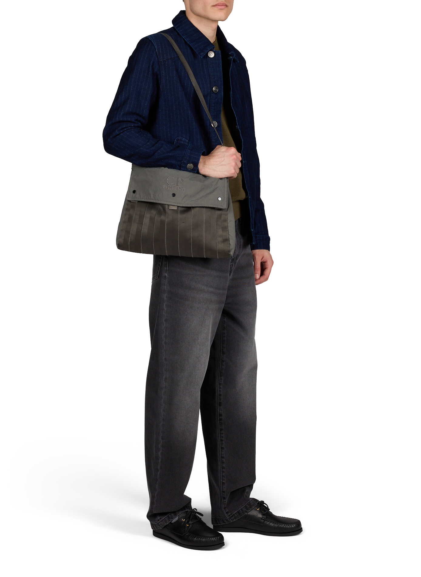 Sac à bandoulière large CP COMPANY Gris