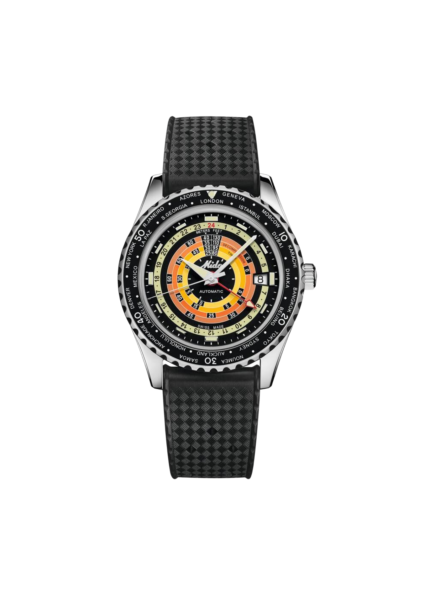 Montre Ocean Star Decompression Worldtimer MIDO Noir