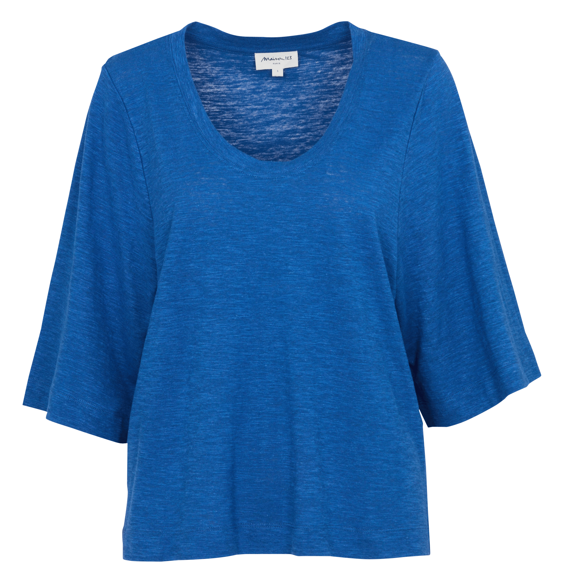 Tee-shirt col rond liana Bleu