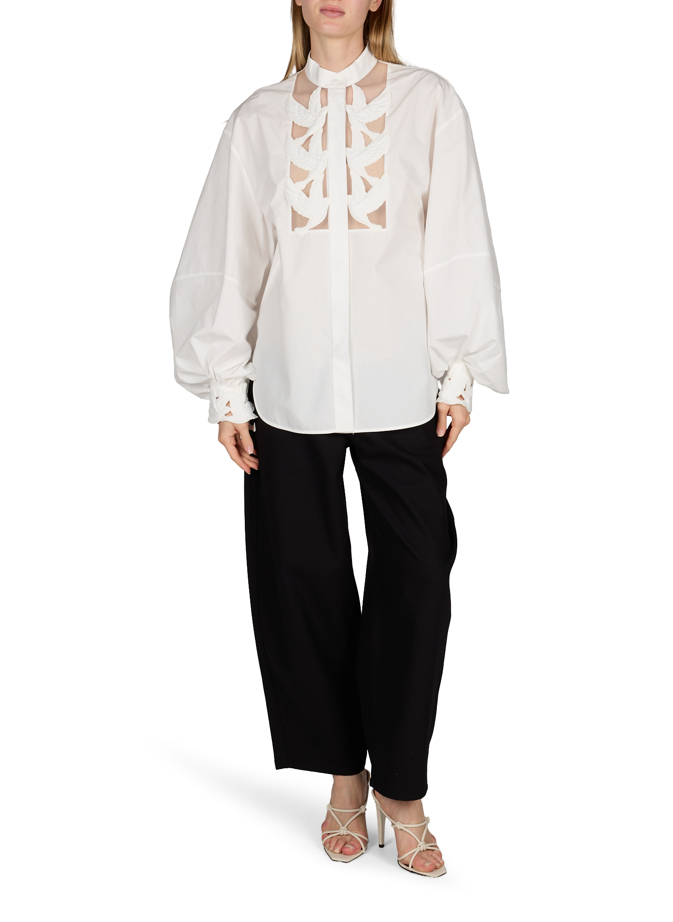 Luna checkered cotton shirt ZIMMERMANN White