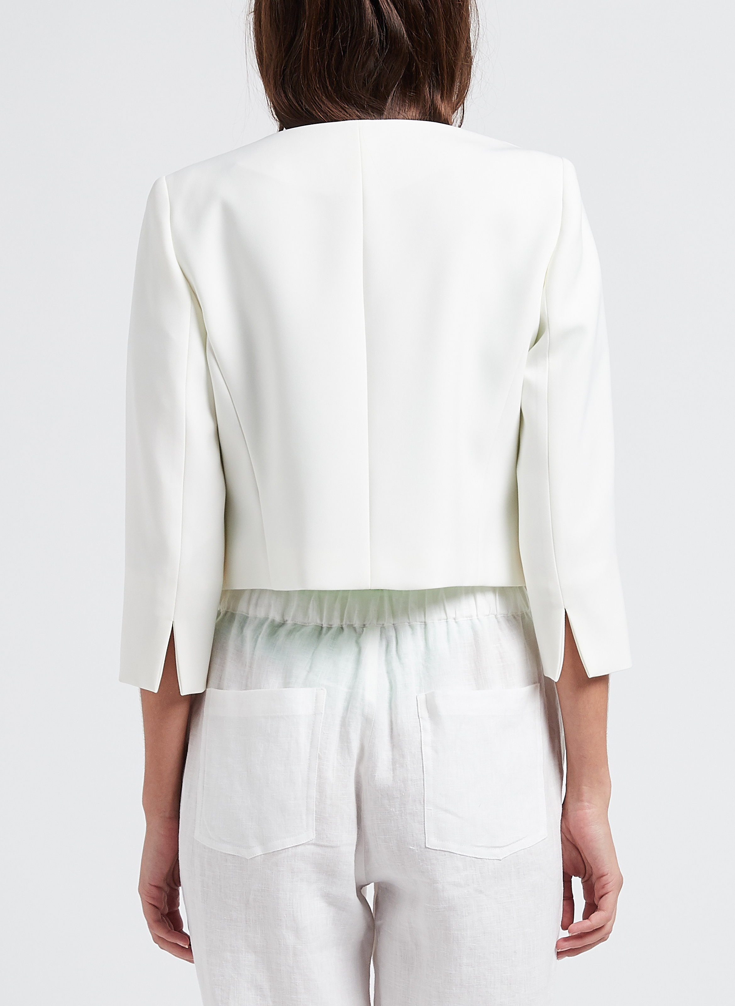 Veste courte droite lalie bis MAISON 123 Blanc