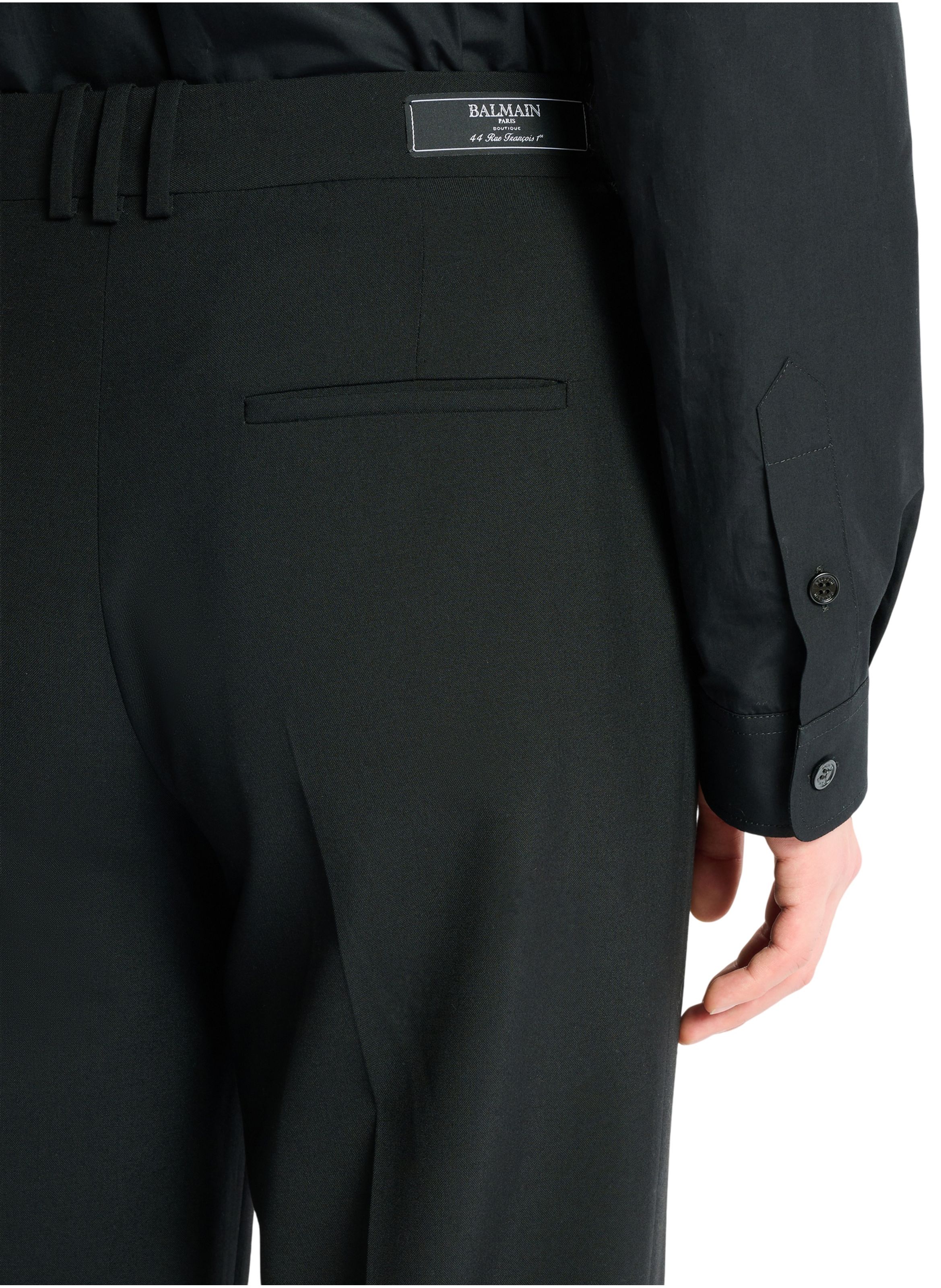 Pantalon en laine BALMAIN Noir