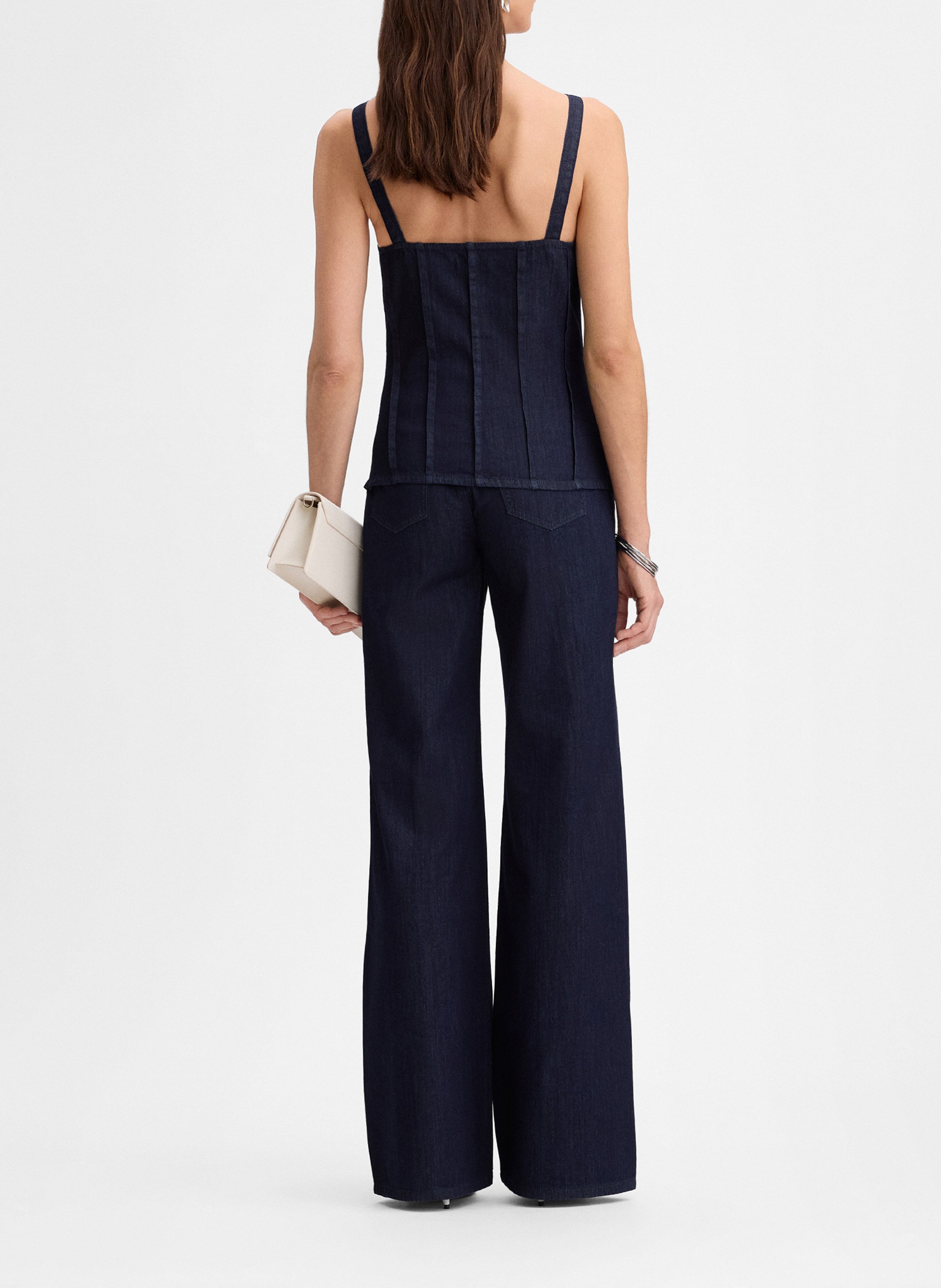 Top droit en coton divena SIMORRA Bleu