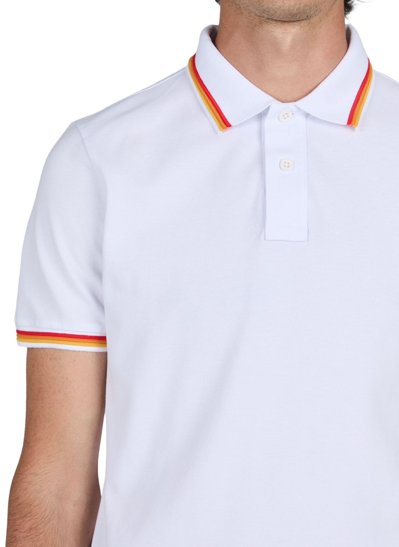 Cotton-blend polo shirt SUNDEK White