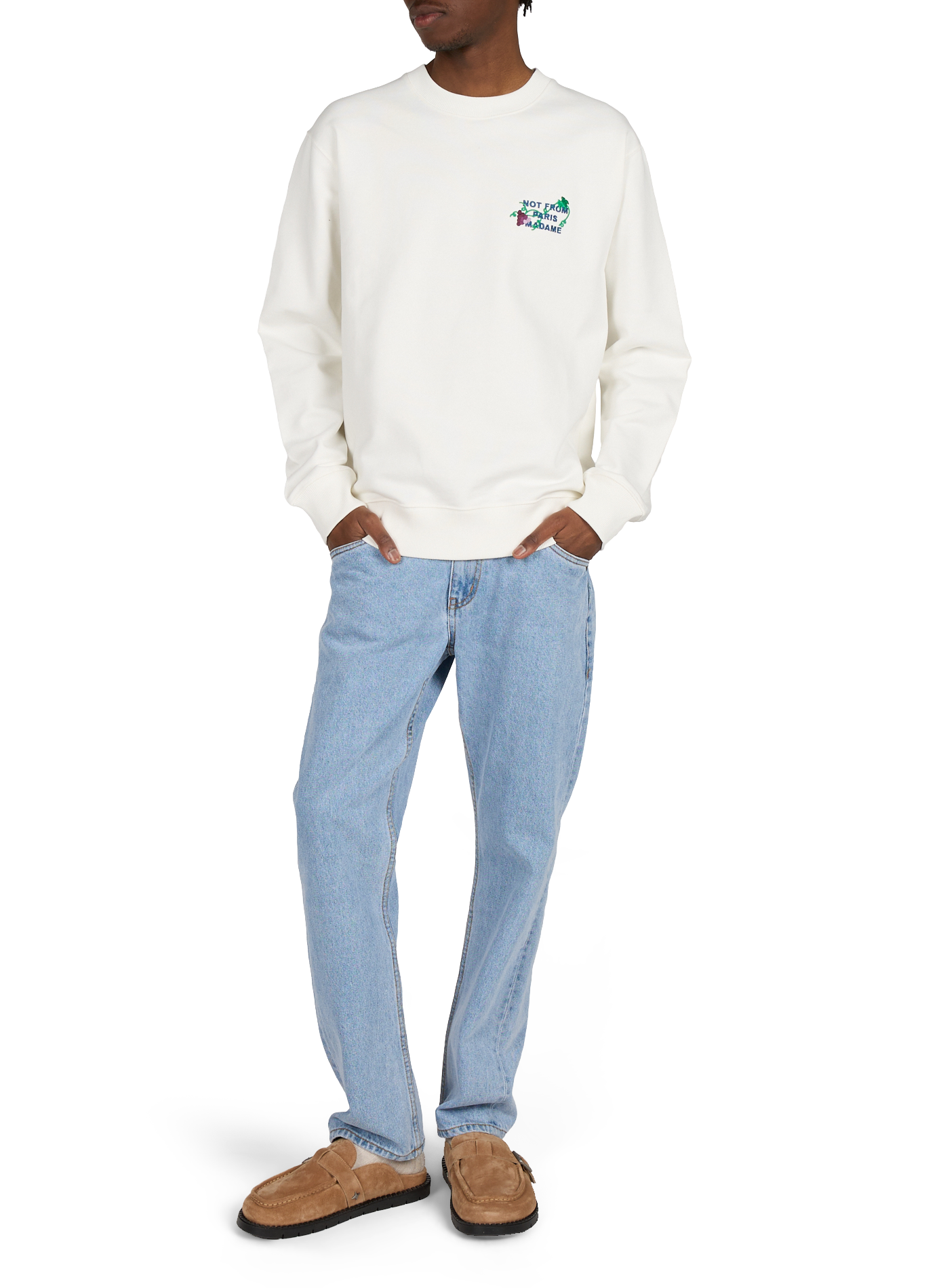 Cotton sweatshirt DROLE DE MONSIEUR White