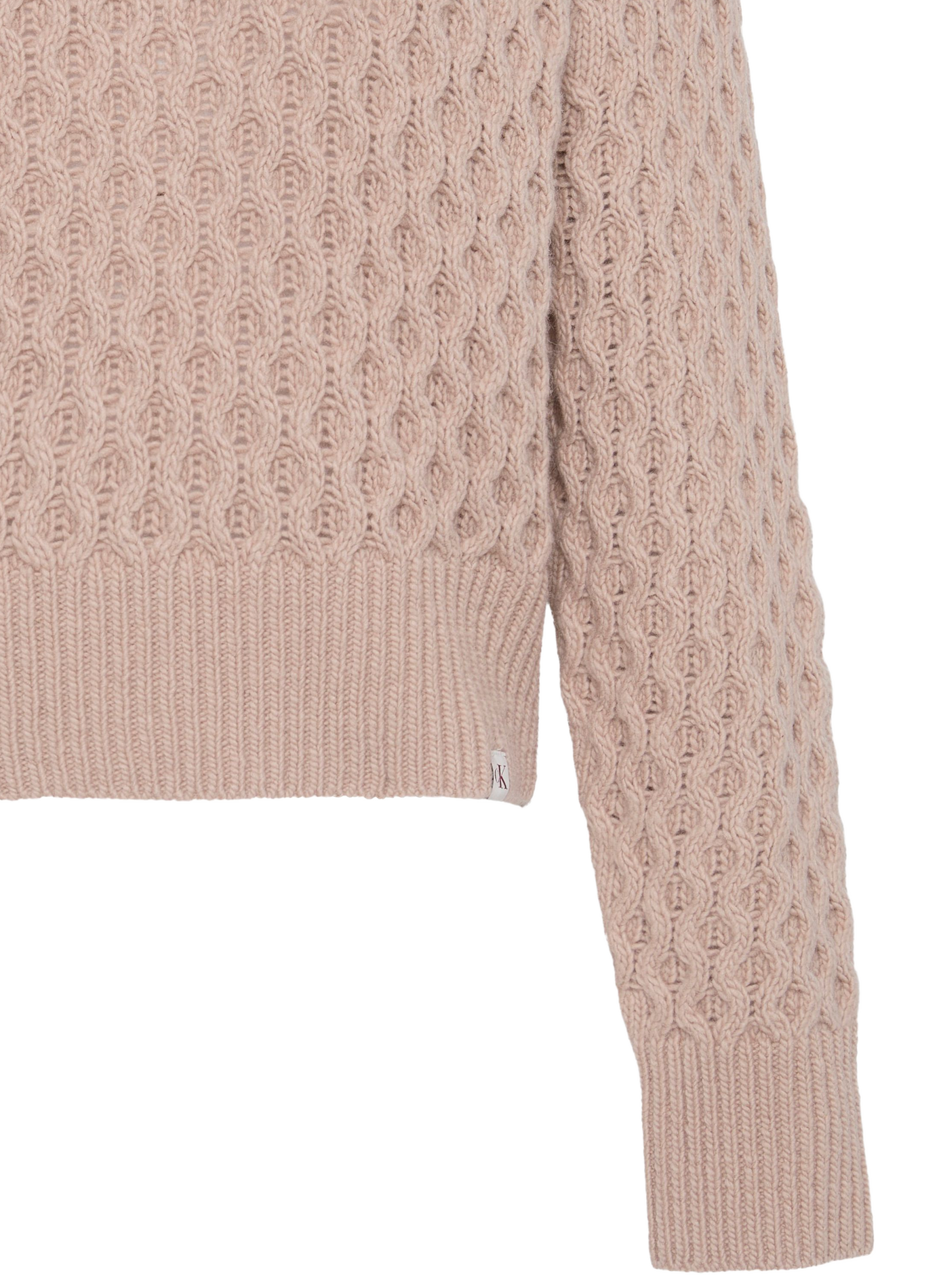 Strukturierter Pullover aus Wollmischung CALVIN KLEIN Beige
