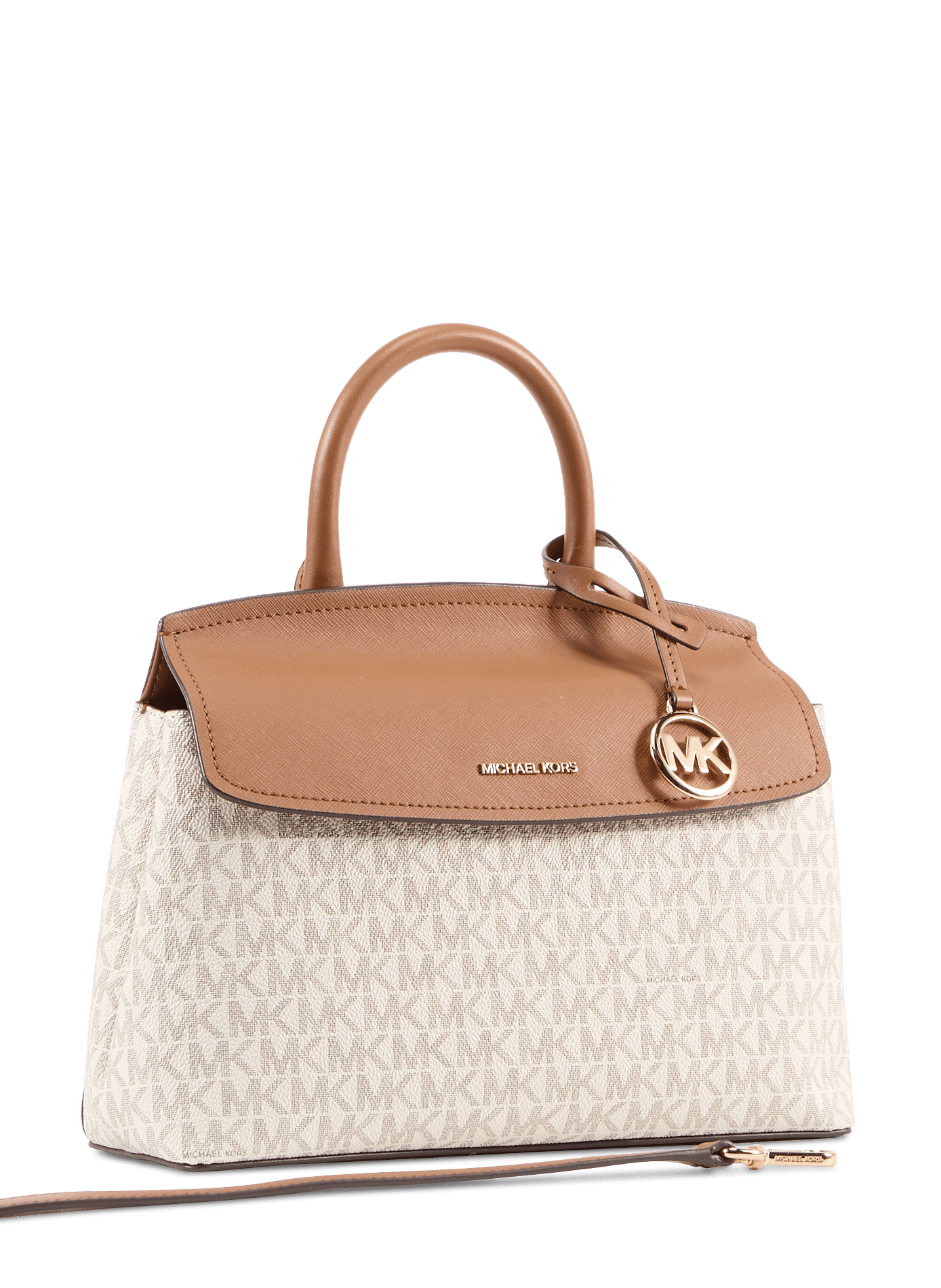 Textured Landry logo print handbag MICHAEL KORS Beige