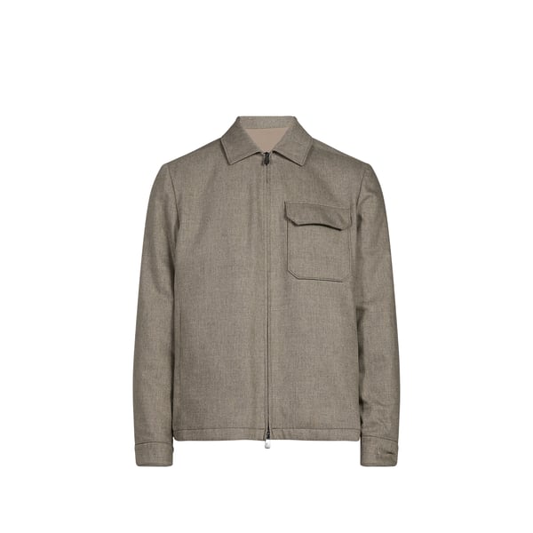 Veste col classique en laine mélangée Veste col classique en laine mélangée