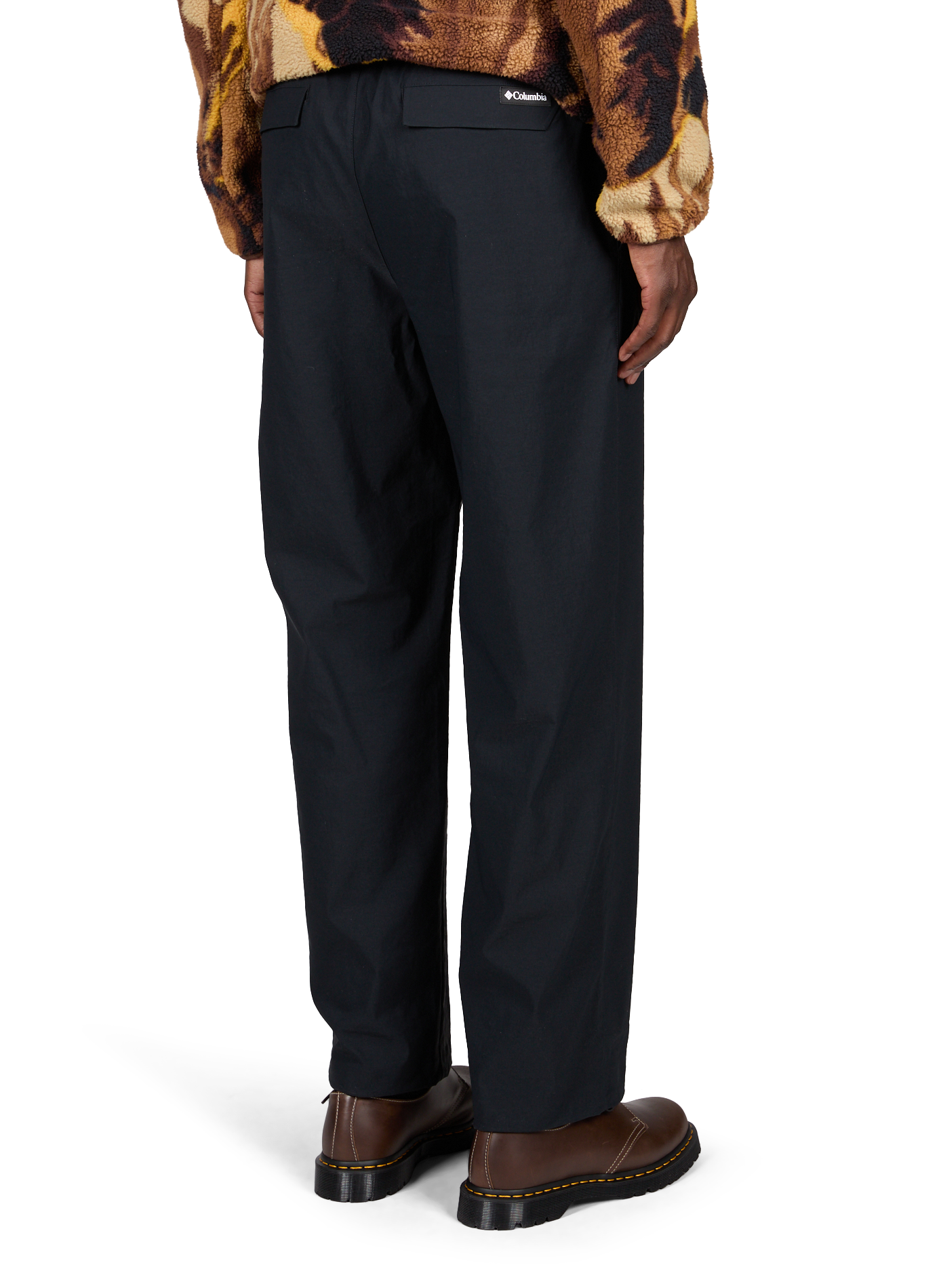 Straight pants with elastic waistband COLUMBIA Black