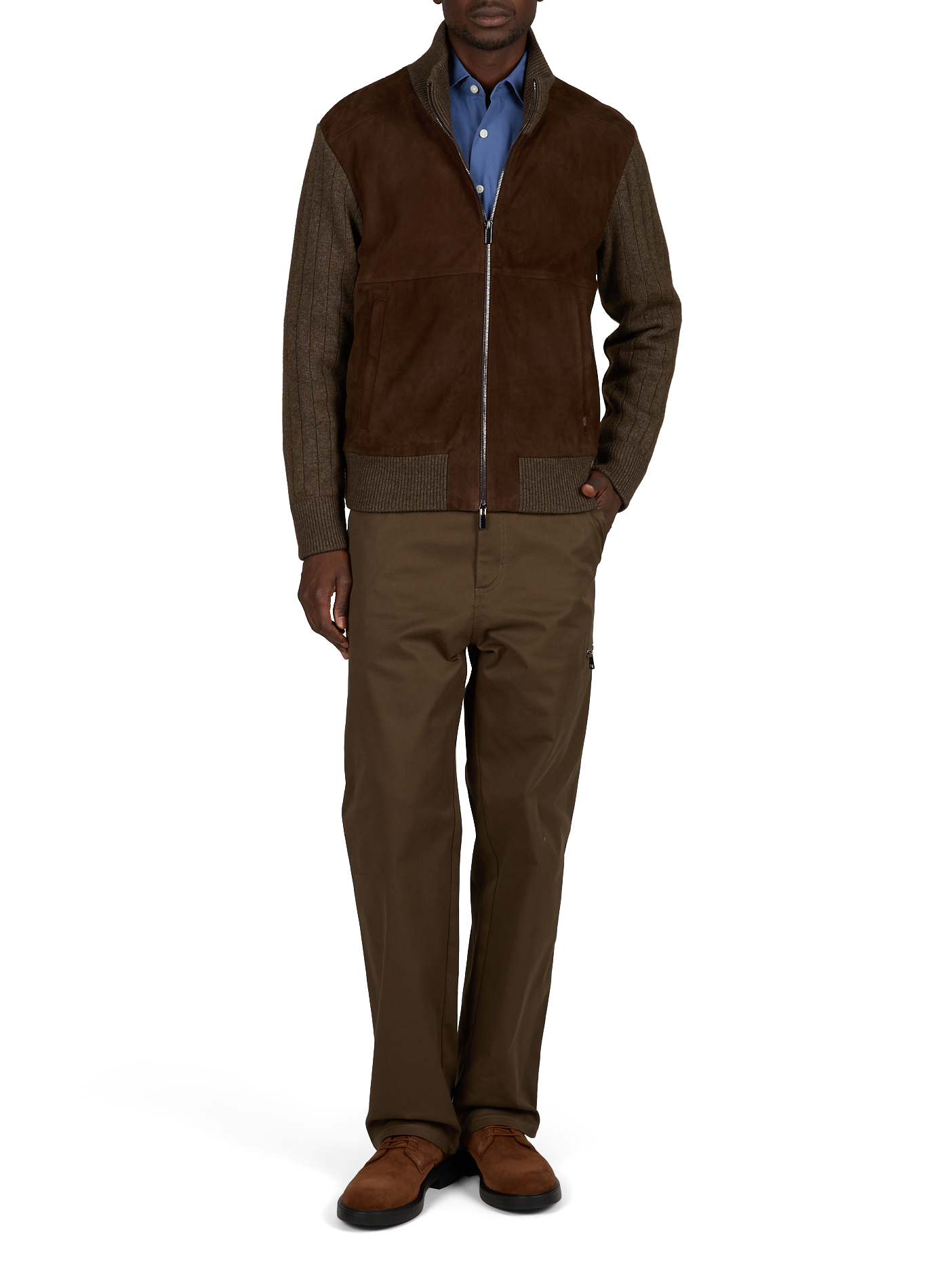 Zweifarbiges Strickweste aus Wolle und Kaschmir-Mischung PAUL & SHARK Beige