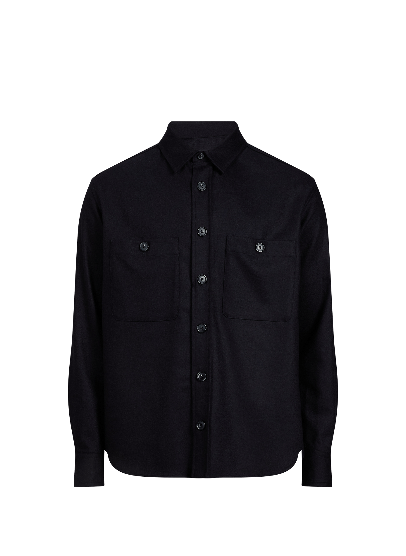 Chemise droit en laine et cachemire PT01 Bleu
