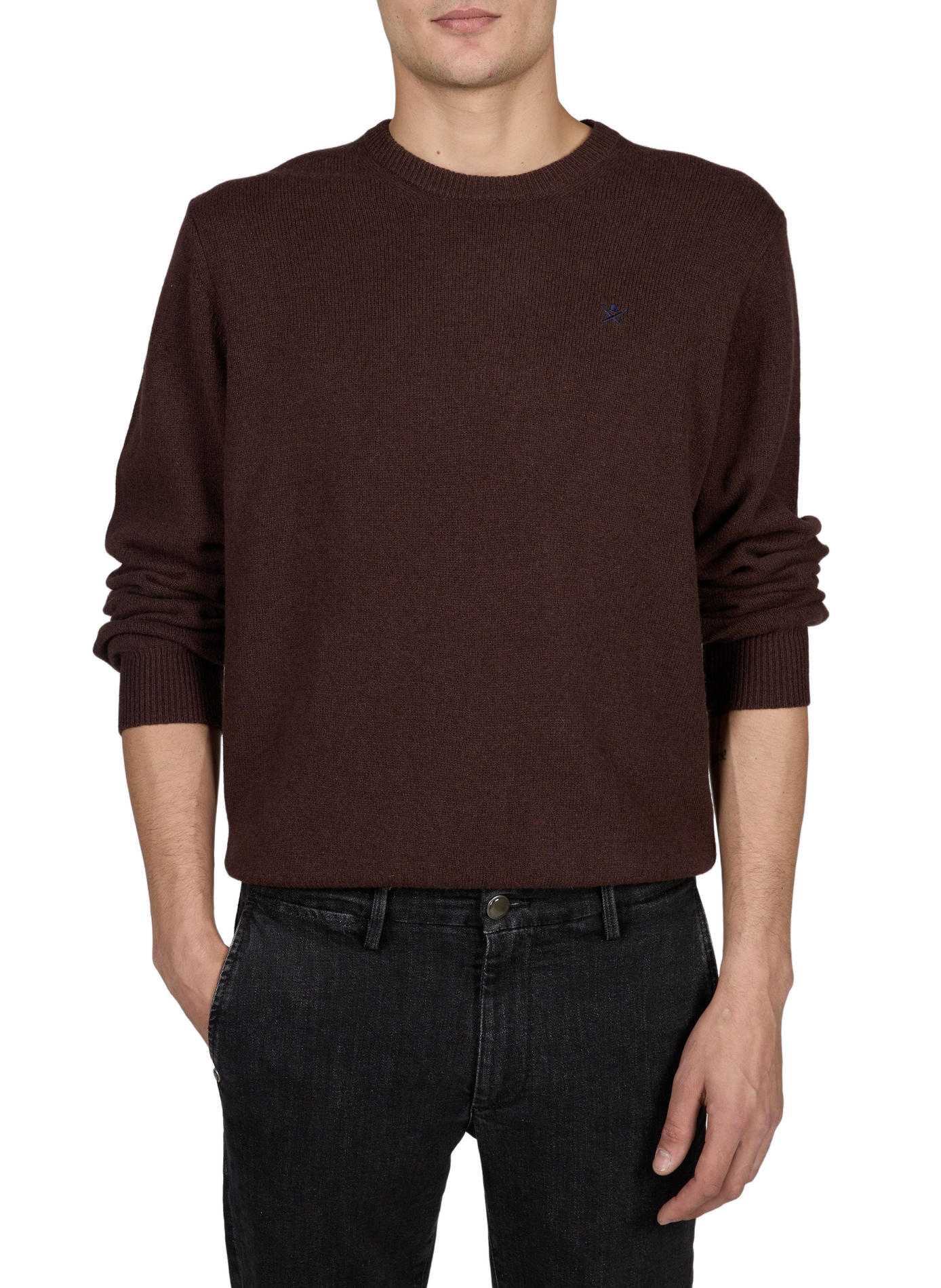 Gerader Wollpullover HACKETT Braun