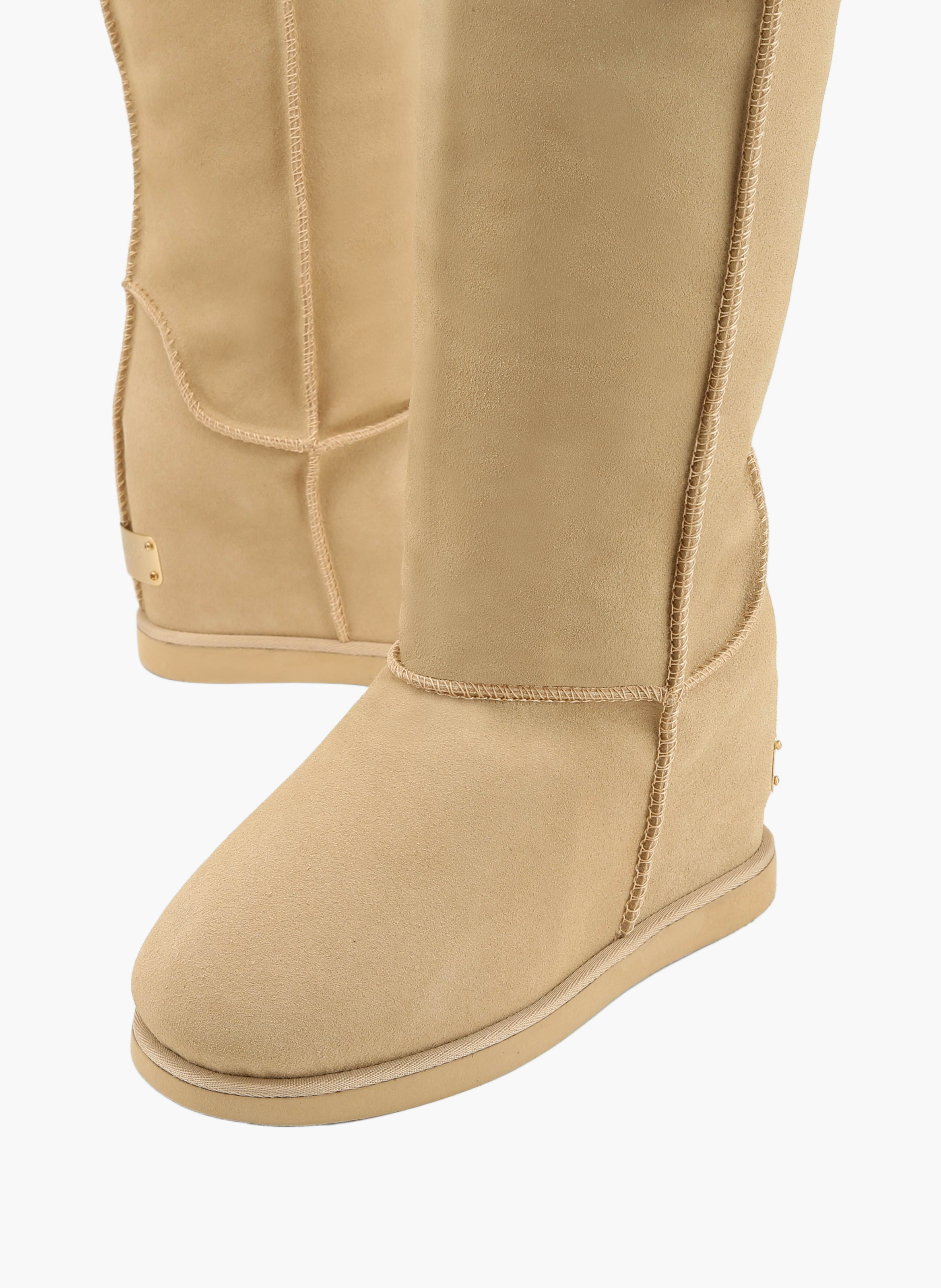 Melrose enkellaarsjes van suède NAKED WOLFE Beige