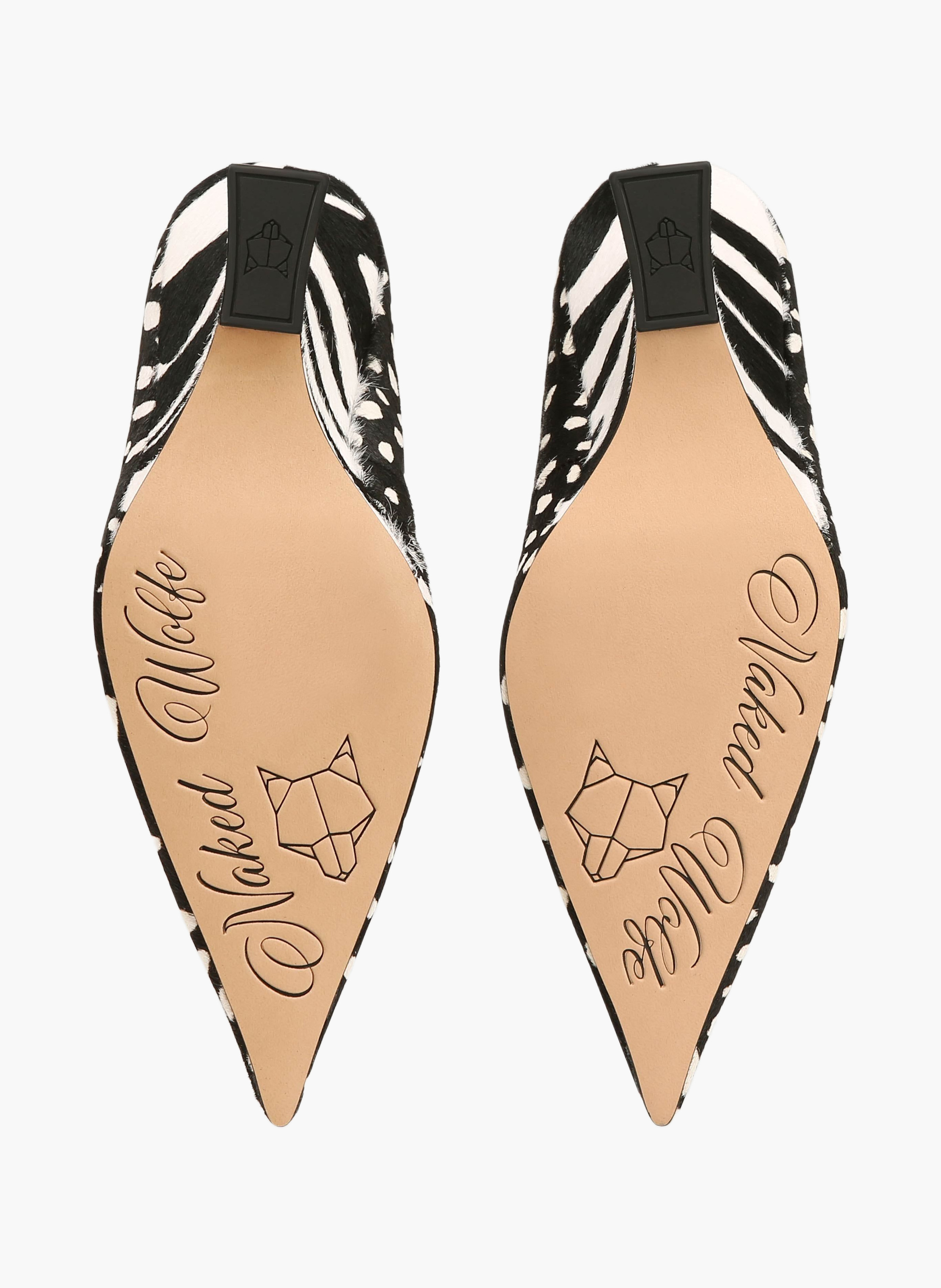 Chaussures à talons leaving en cuir poulain NAKED WOLFE Multicolore