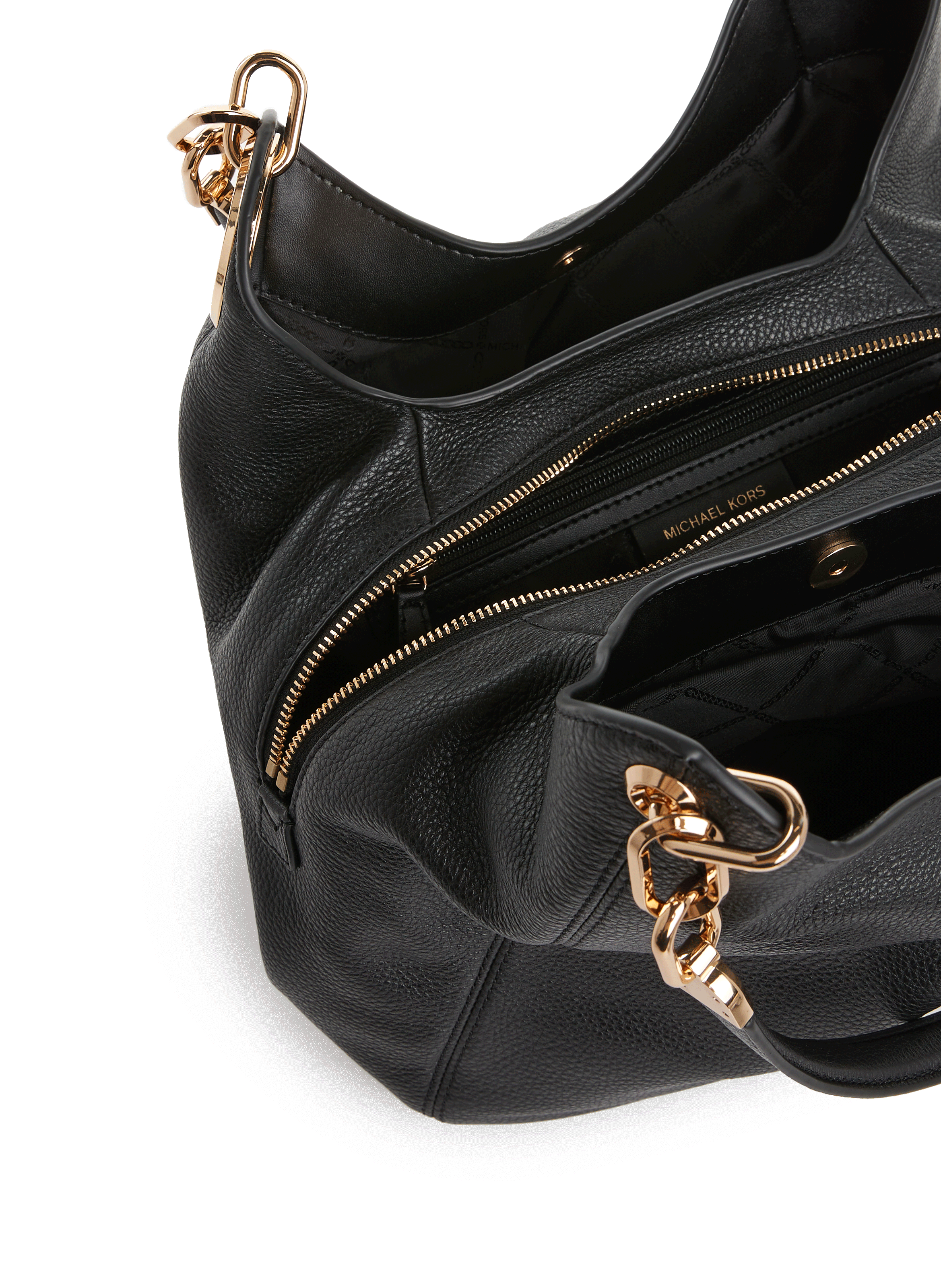 Lillie large leather shoulder bag Black