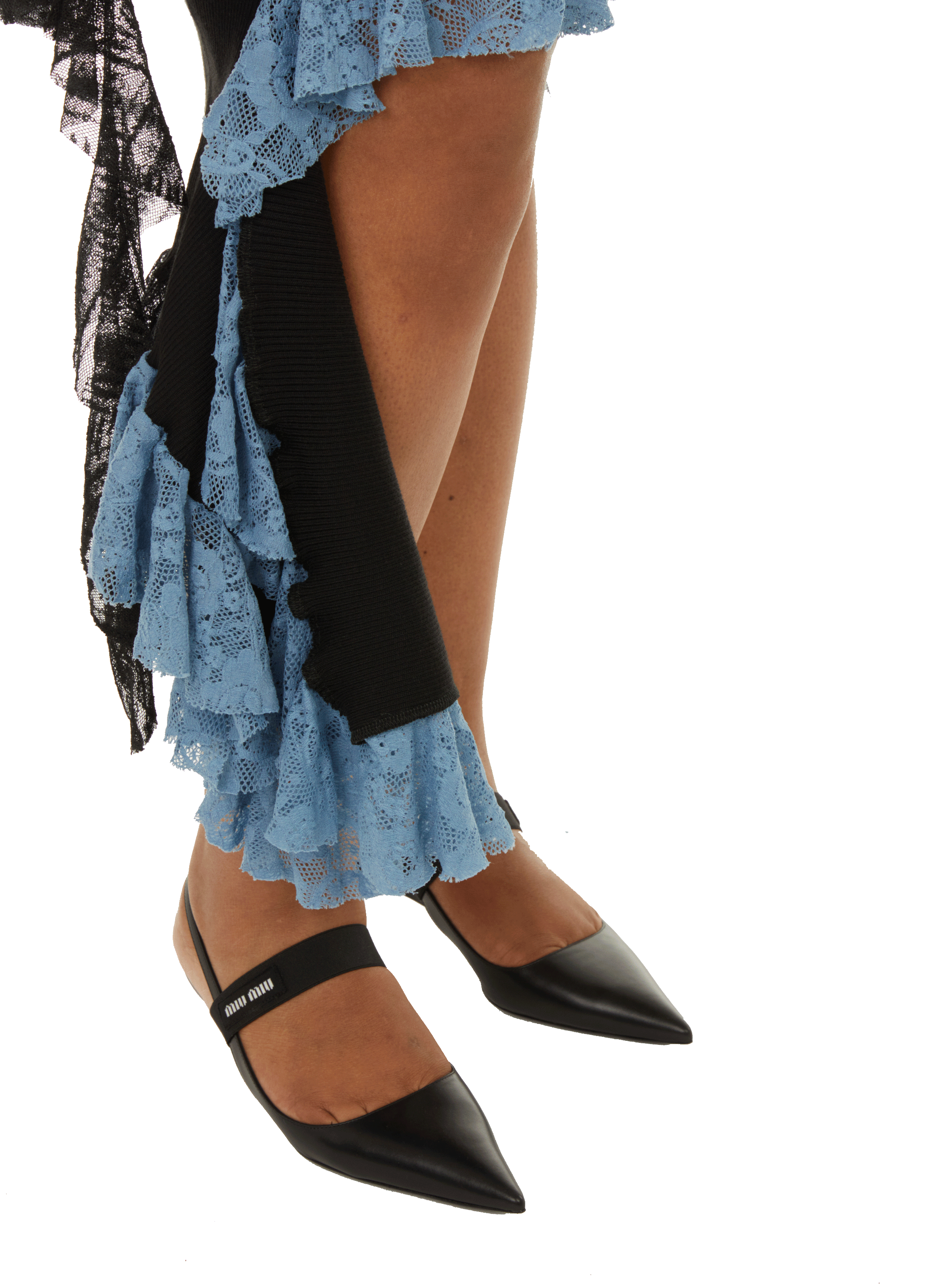 Slingback en cuir  MIU MIU Noir