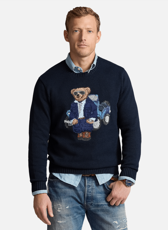 POLO RALPH LAUREN Sweatshirt imprimé en coton  Bleu