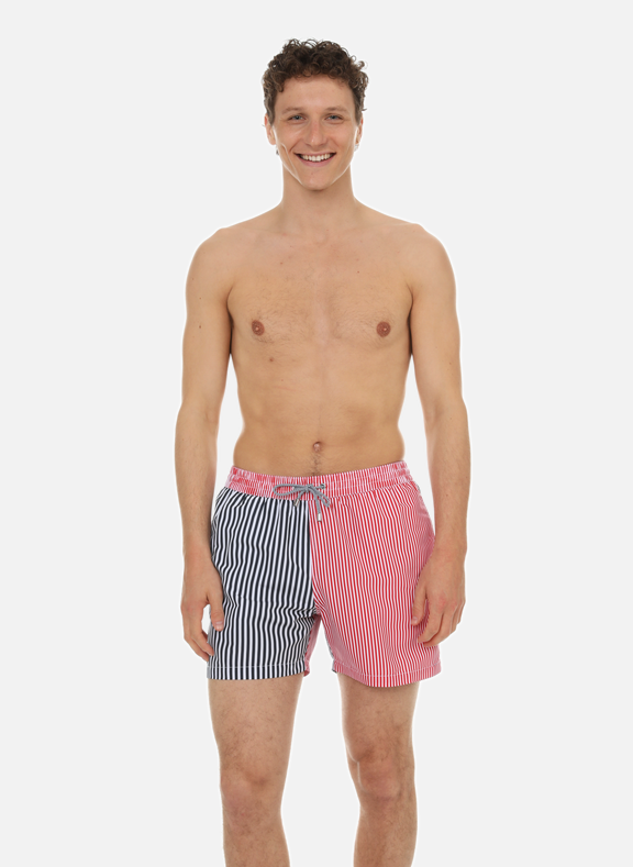 FACONNABLE Striped swim shorts Blue