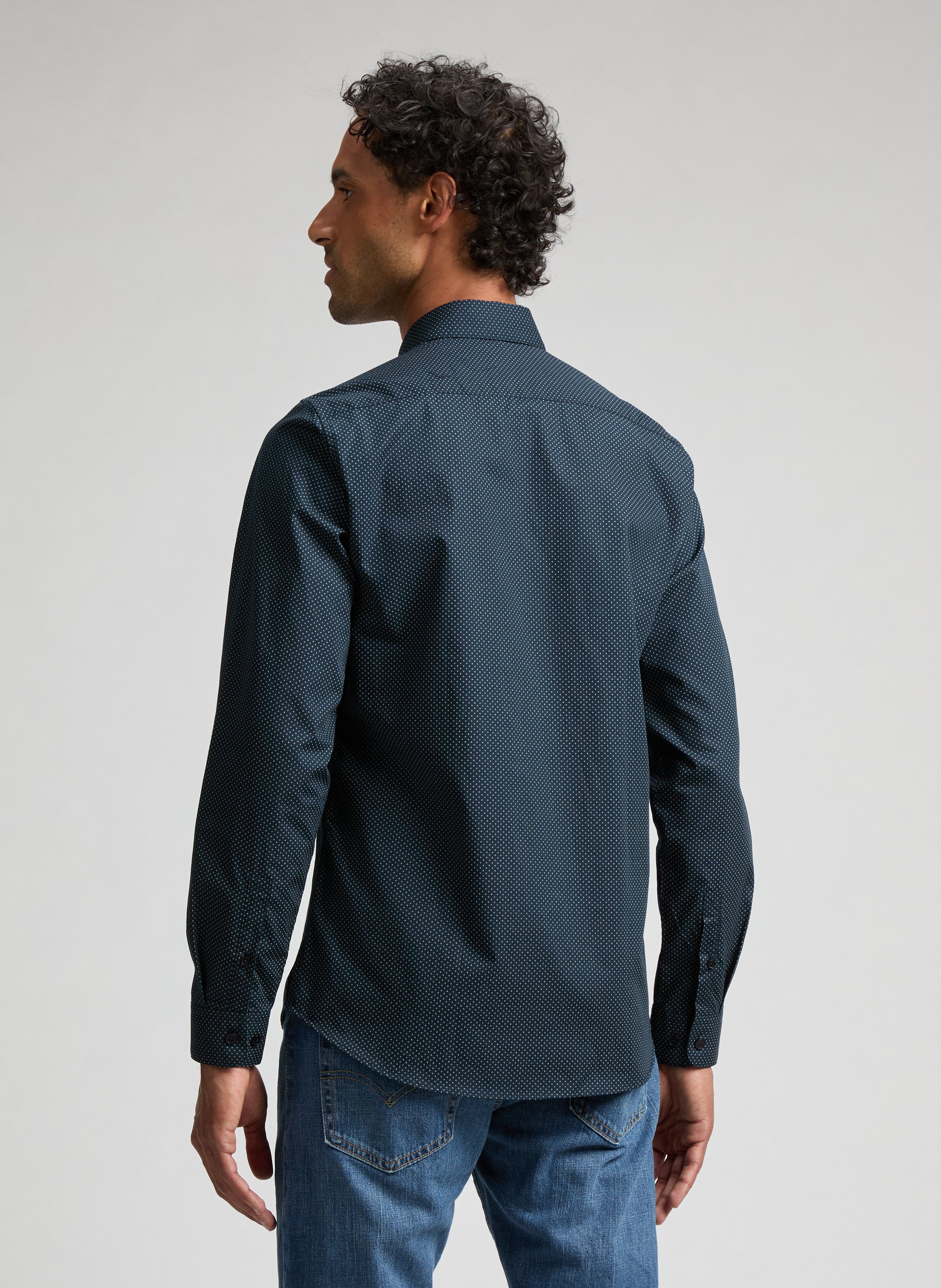 Chemise à motif en coton AU PRINTEMPS PARIS Bleu