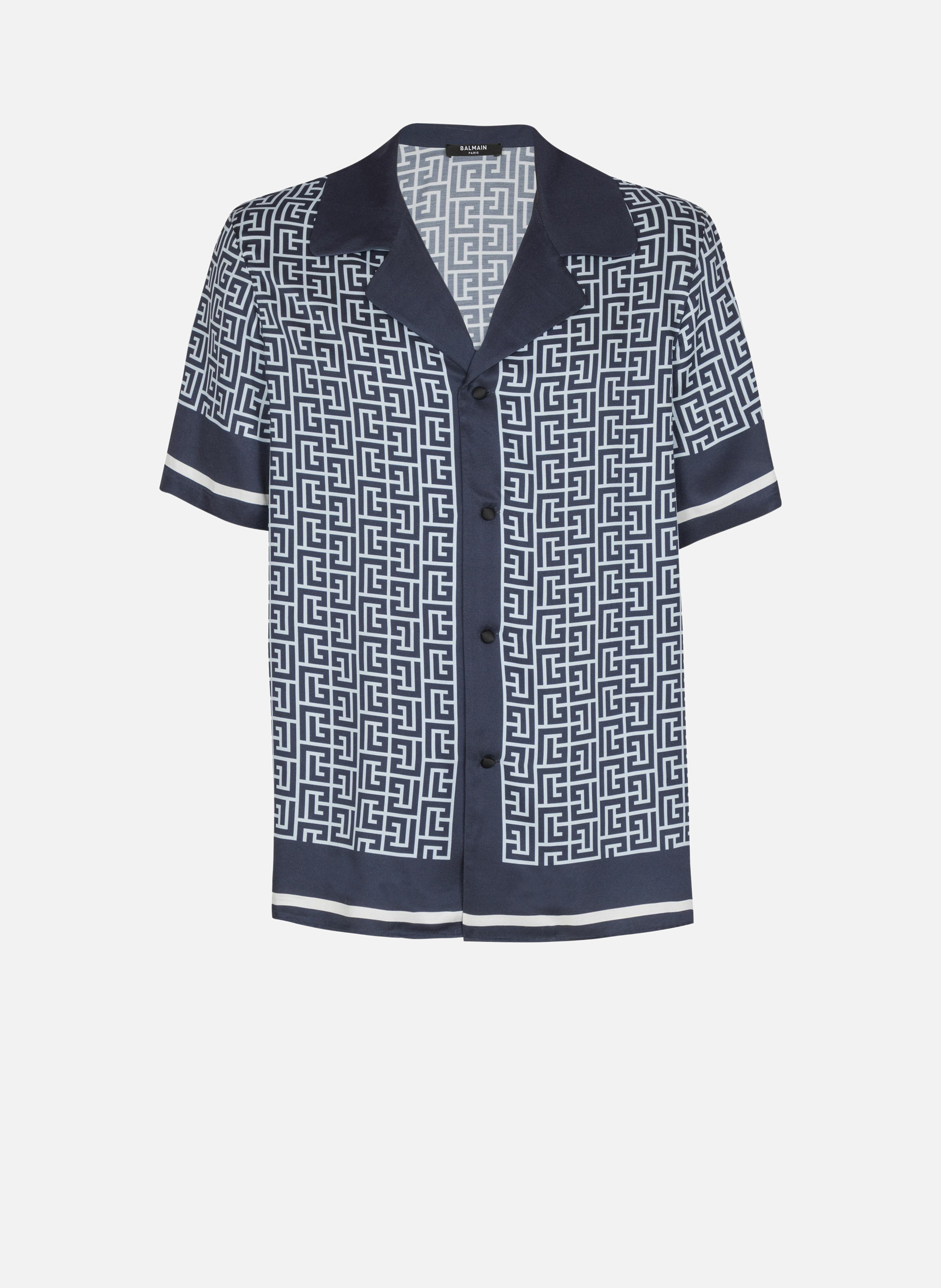 Chemise pyjama monogrammée BALMAIN Bleu