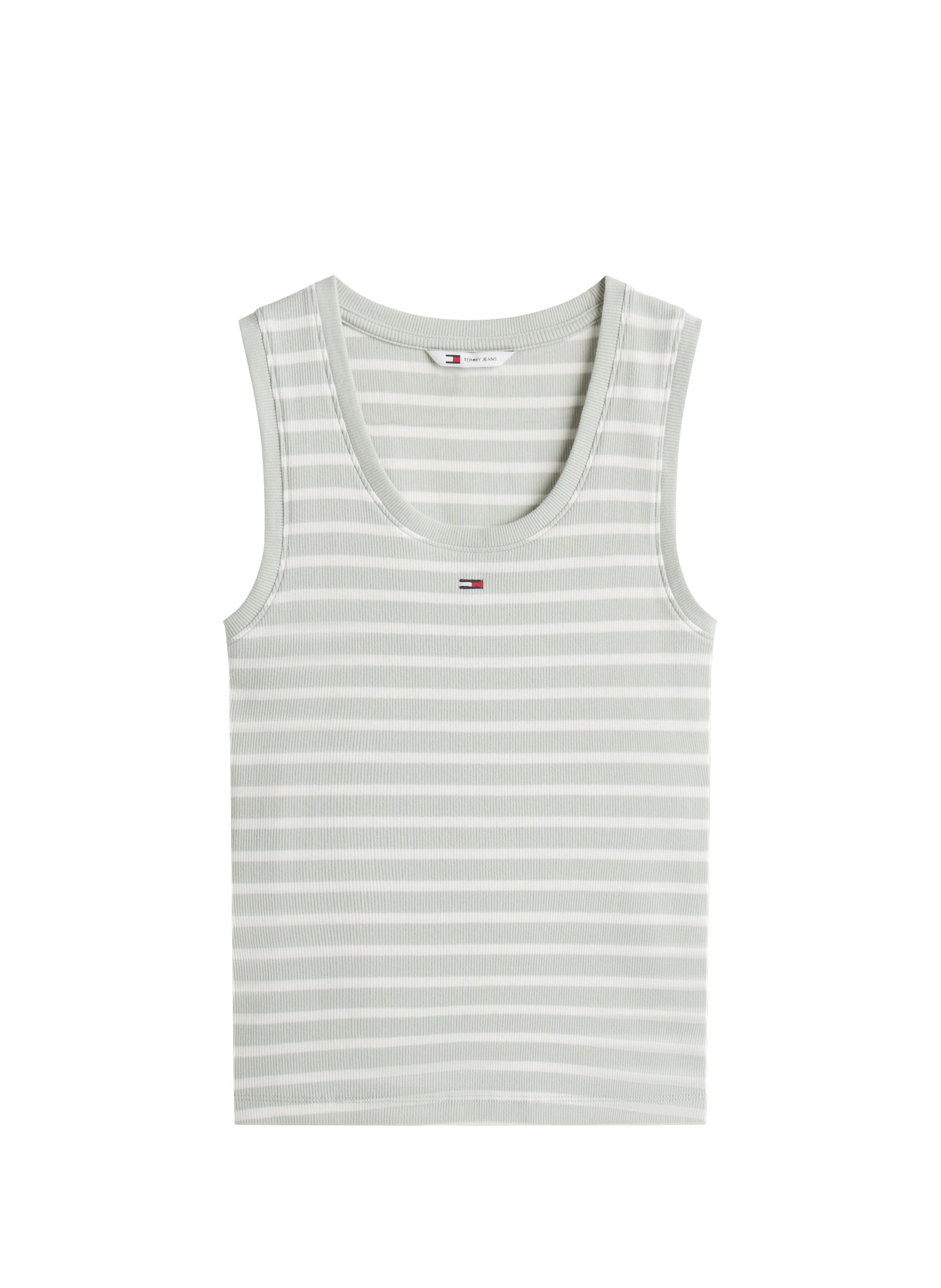 Ribbed cotton top TOMMY HILFIGER Green