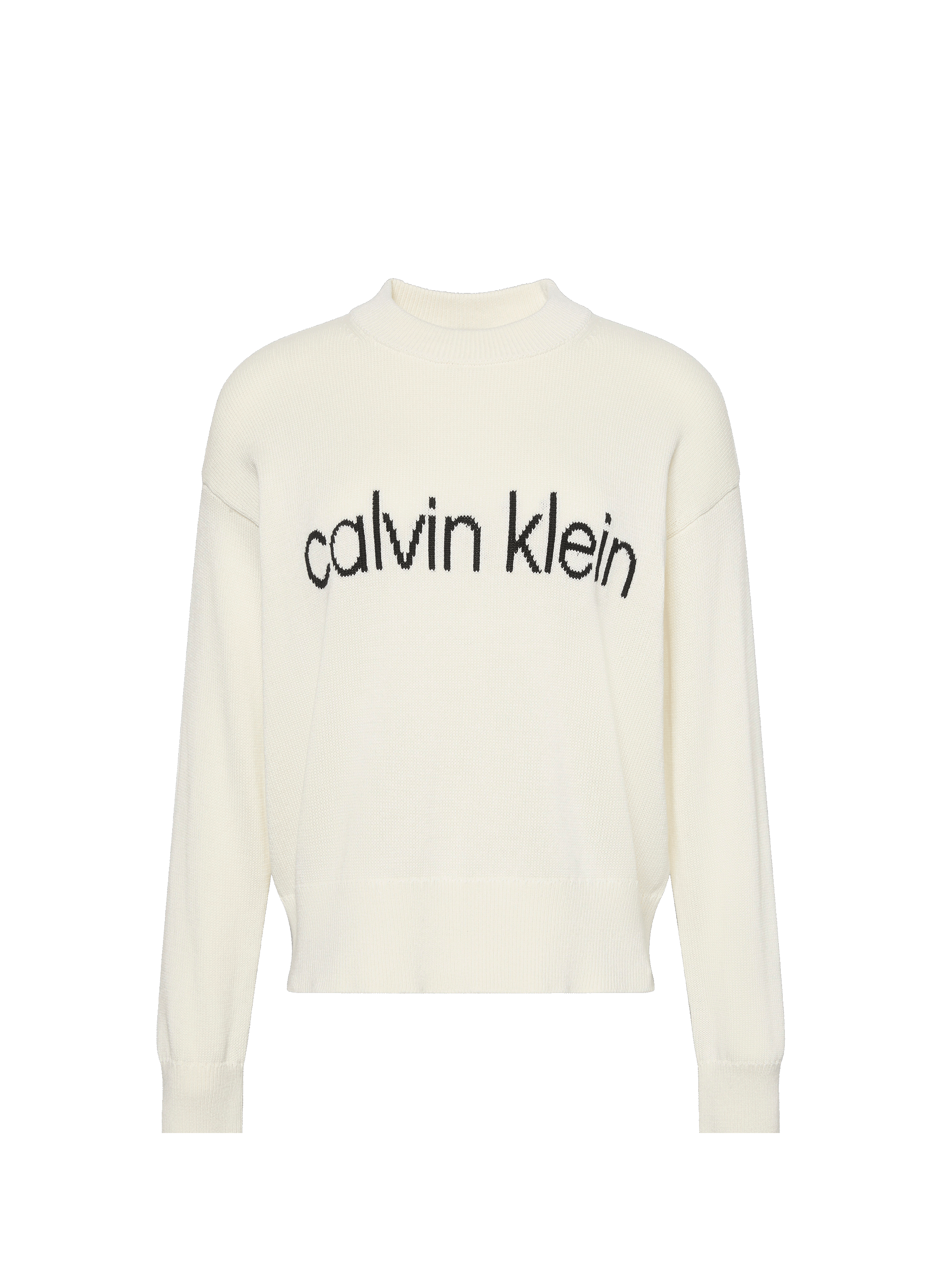 Cotton logo sweatshirt CALVIN KLEIN Beige