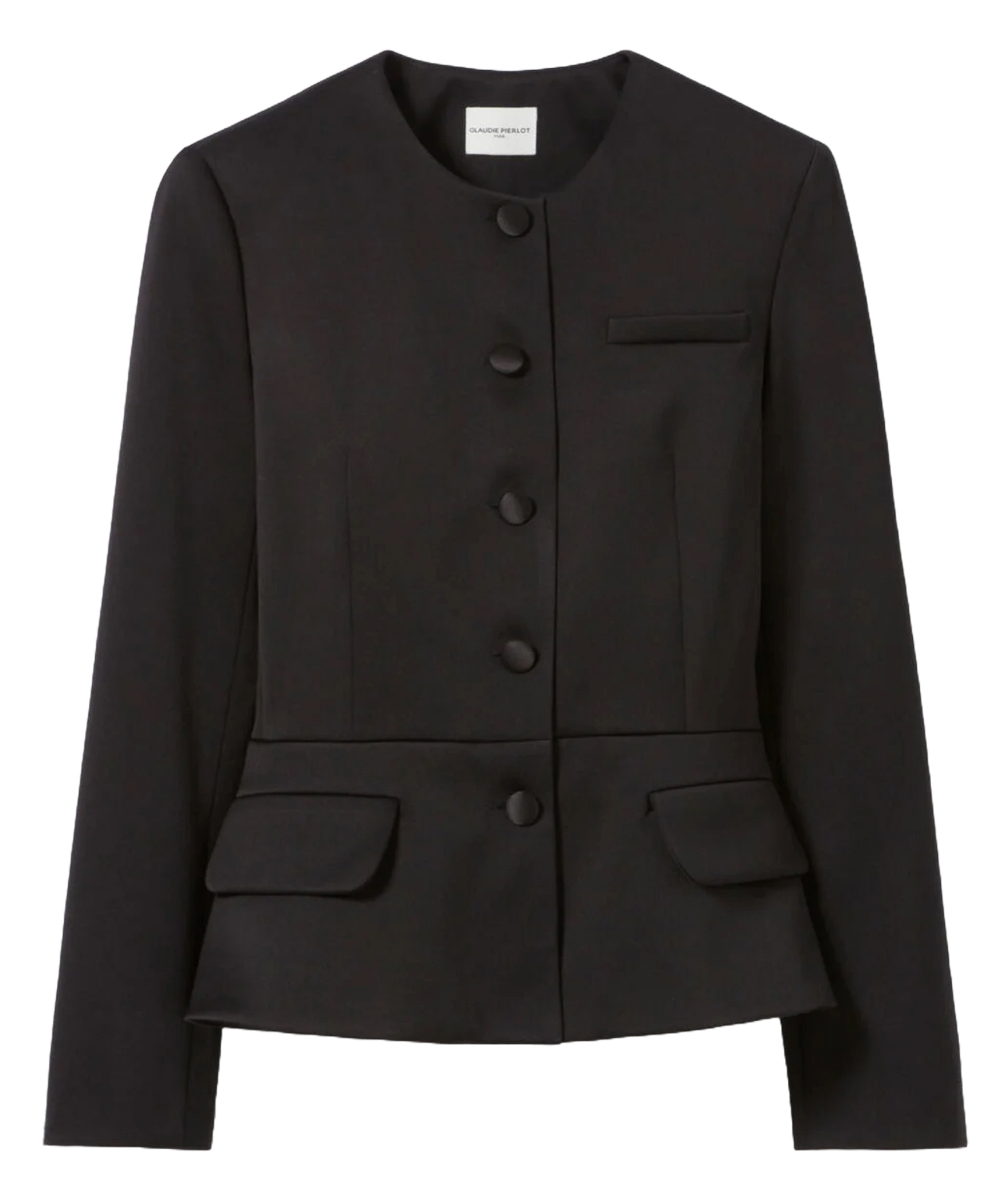 Veste tailleur col rond violetta CLAUDIE PIERLOT Noir