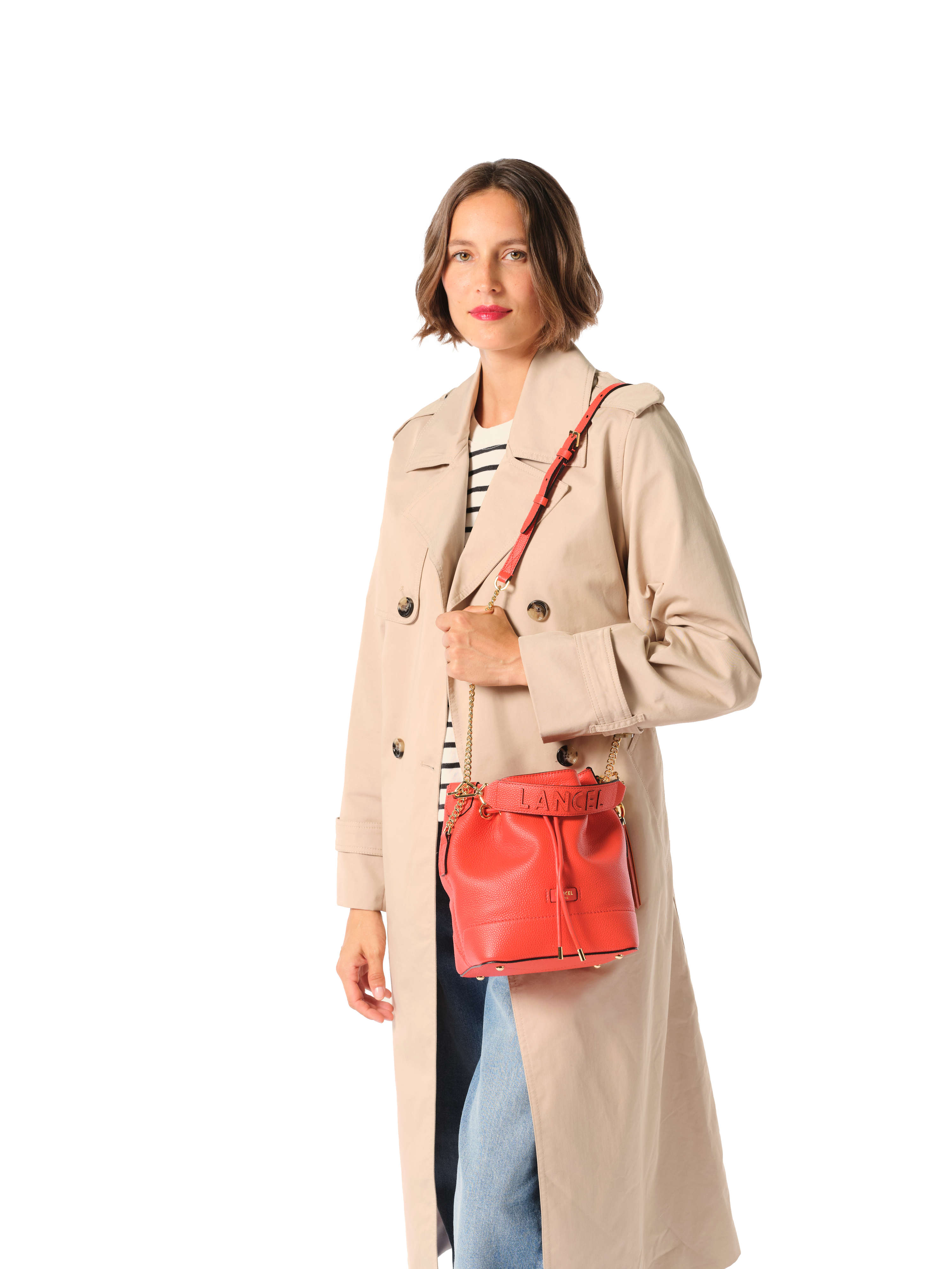 Sac seau s - ninon de lancel LANCEL Orange